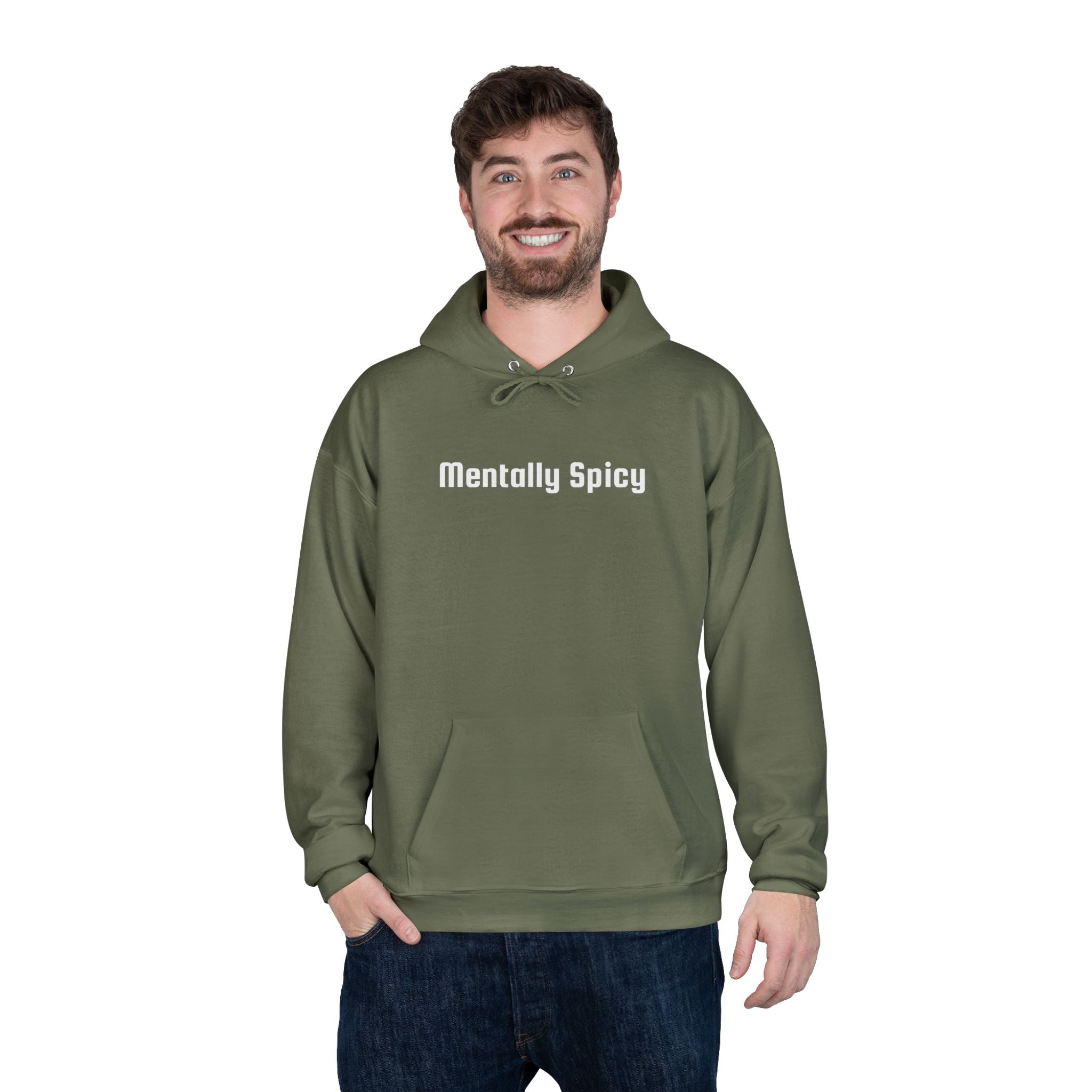 Men and Women - Relaxed - Pullover Hoodie Sweatshirt - Mentally Spicy Dark Colors