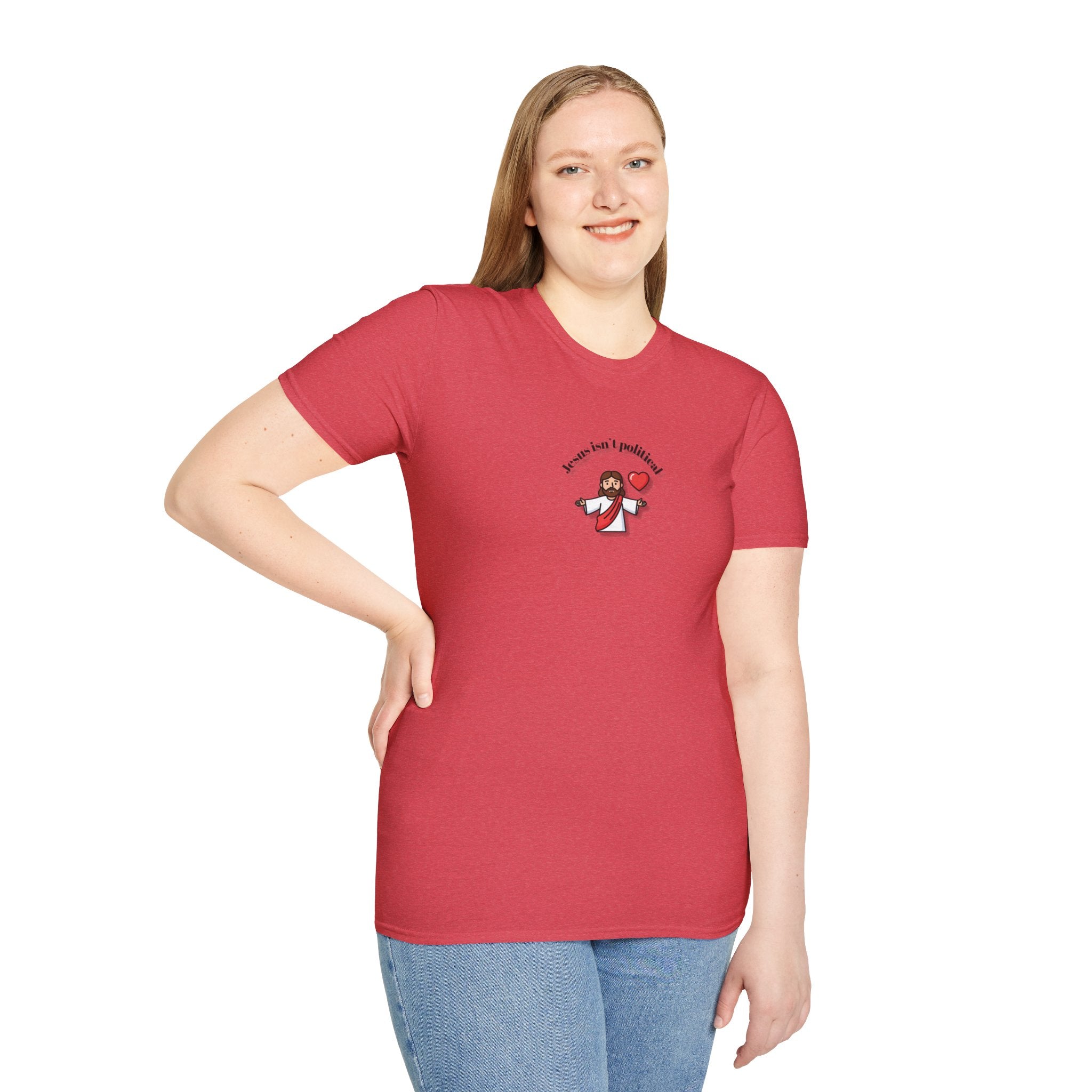 Relaxed Men & Women Soft Tee - Jesus isn't political