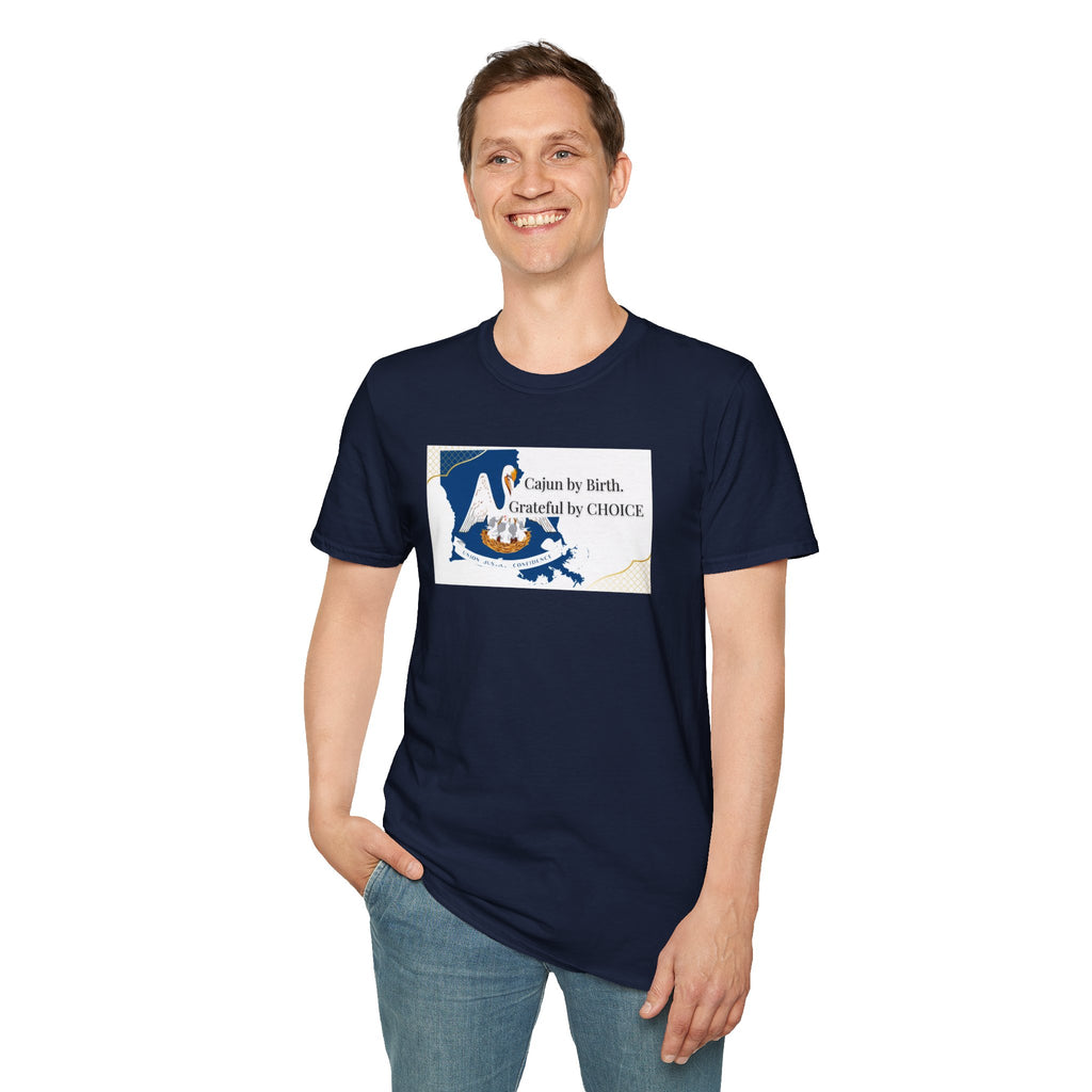 Soft Relaxed Tee Men and Women - Cajun By Birth Grateful by Choice
