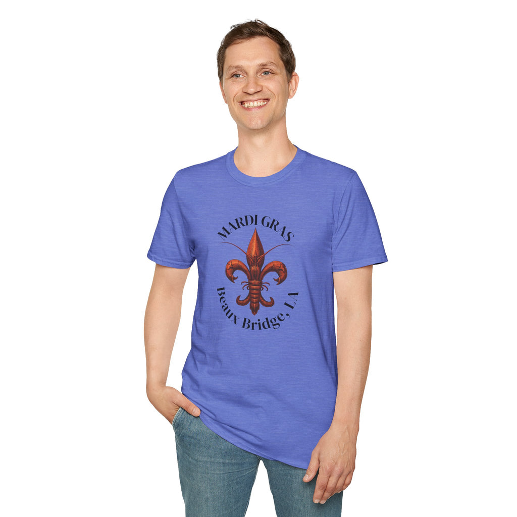 relaxed mens tee - beaux bridge mardi gras