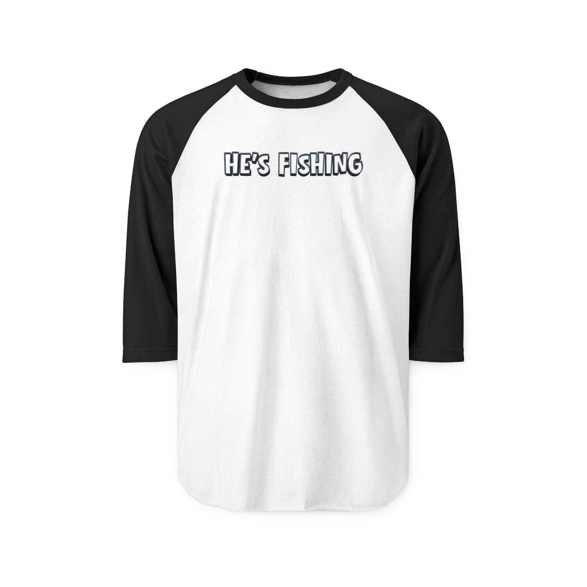 Ladies Three-Quarter Sleeve Tee - Relaxed - He's Fishing Vibe