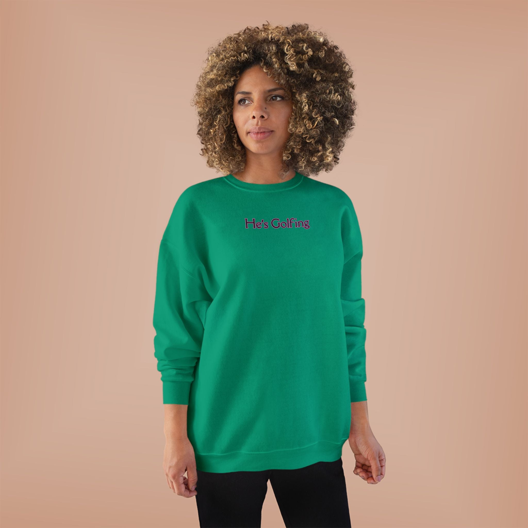 Relaxed Ladies Sweatshirt - He's Golfing
