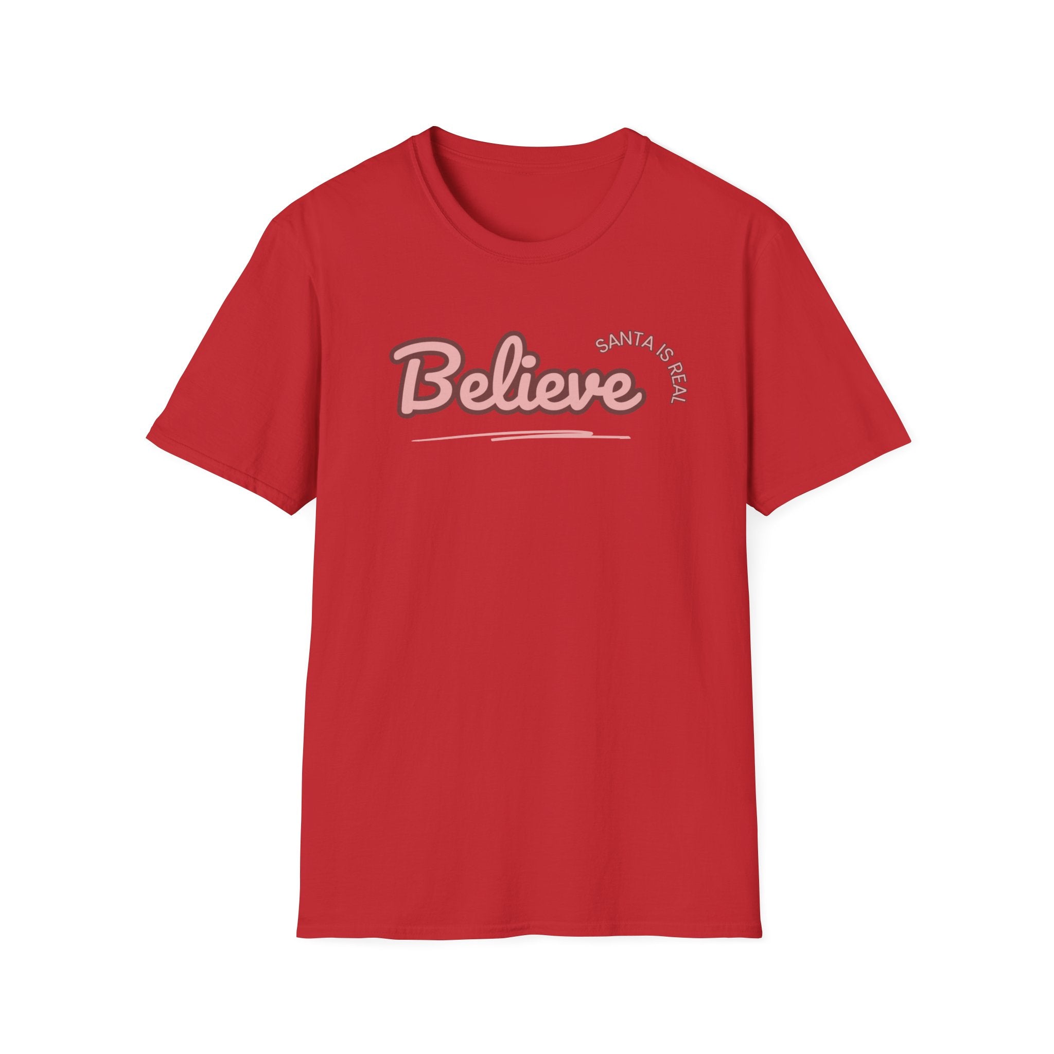 Ladies  Soft Tee - Relaxed Fit "Christmas "  "Believe"   "Santa"