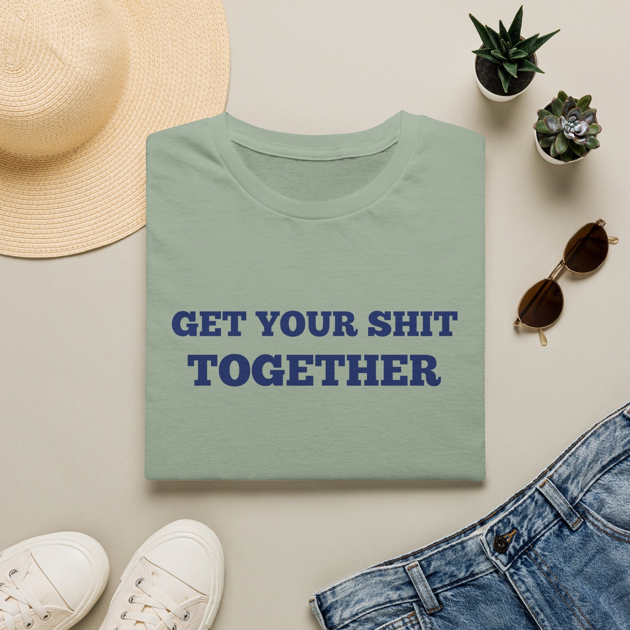 Men and Women  Softstyle T-Shirt Regular Soft Tee - Get your shit together
