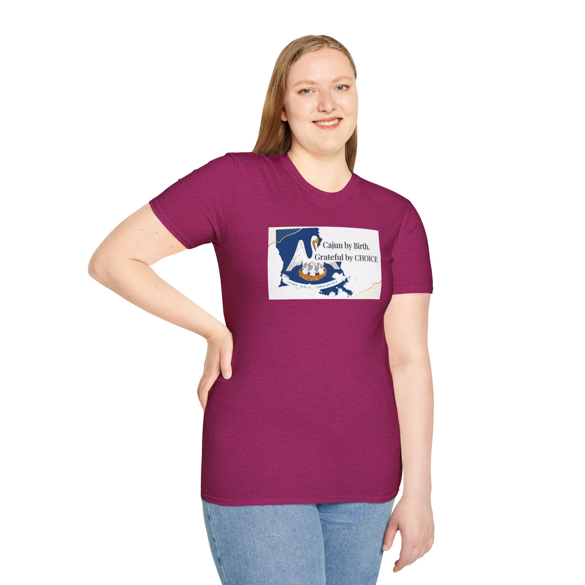 Soft Relaxed Tee Men and Women - Cajun By Birth Grateful by Choice