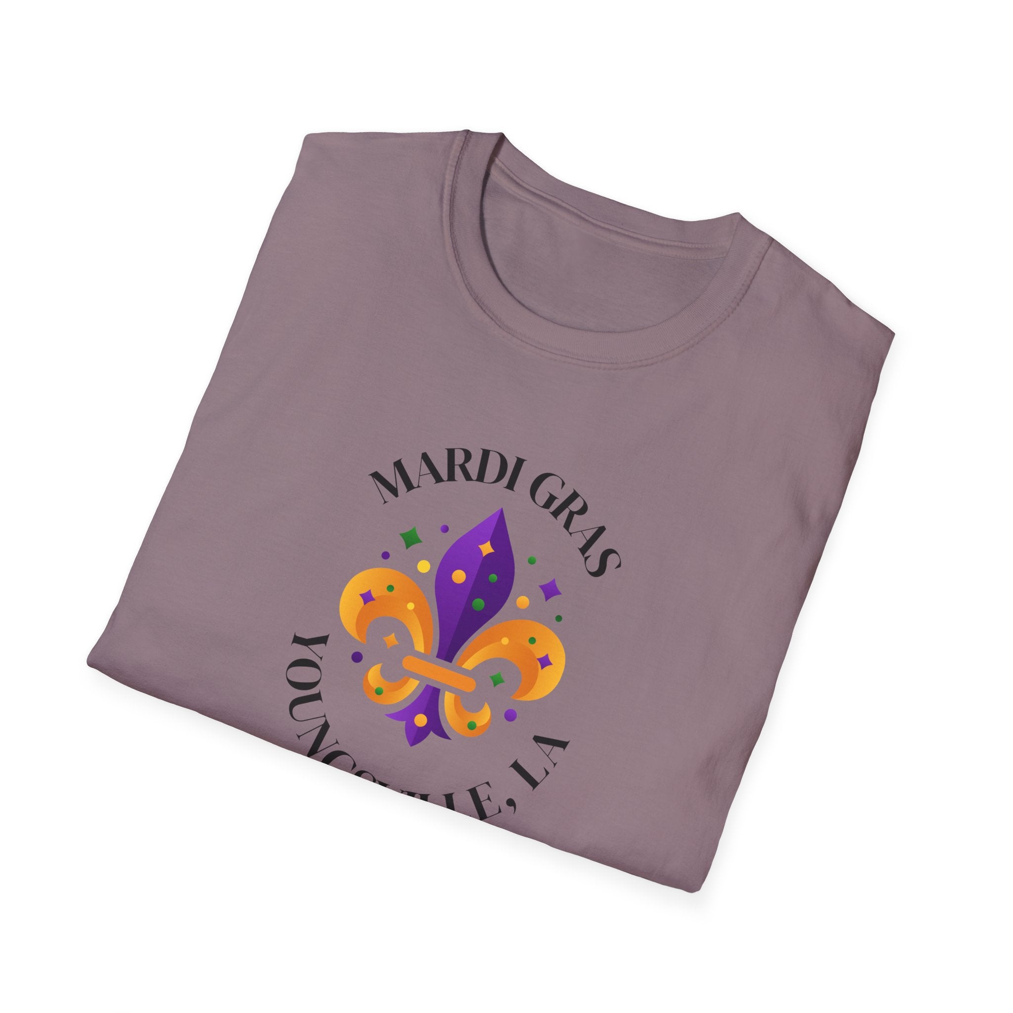 Relaxed Soft Tee for Men and Women Mardi Grad Youngsville La