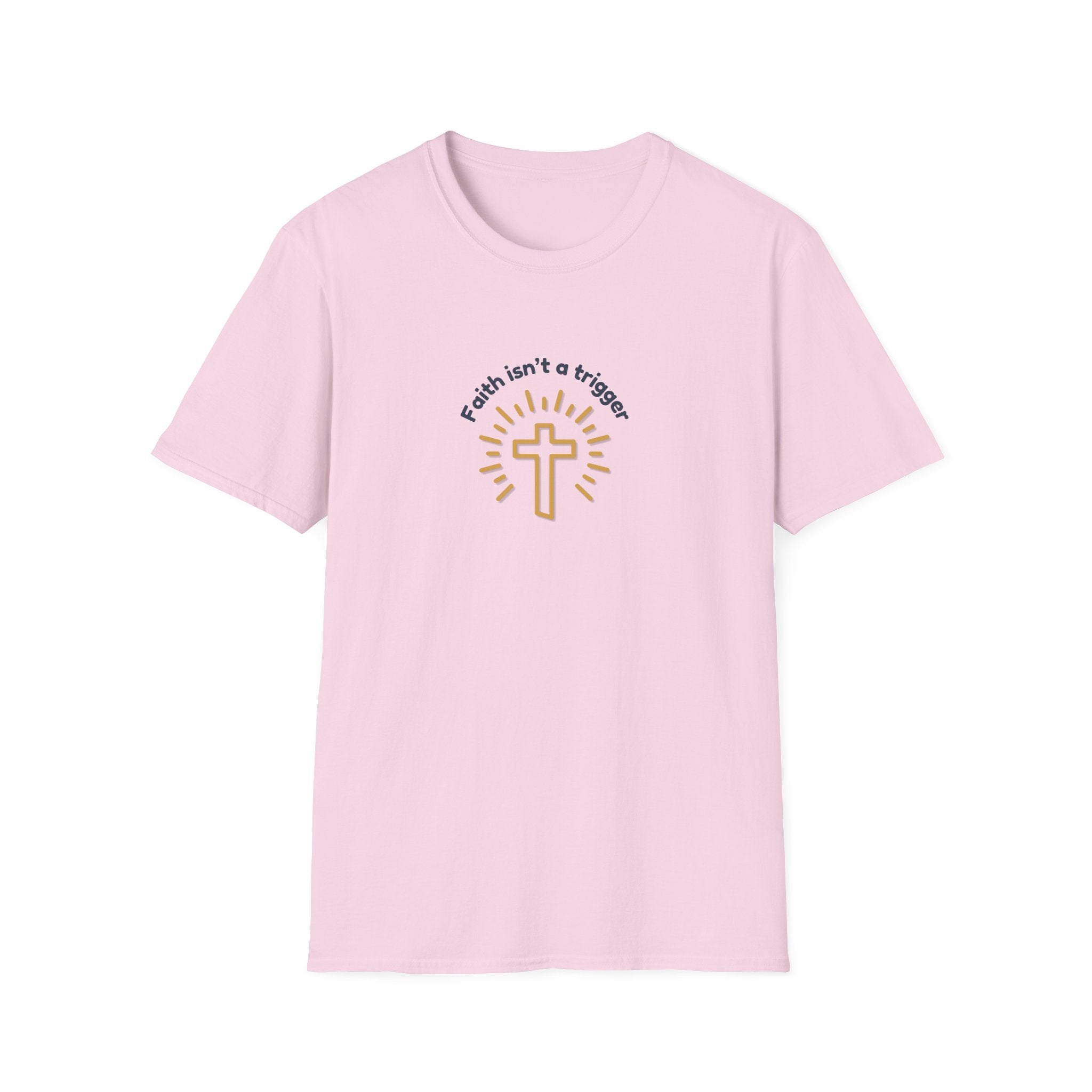 Relaxed Men or Women Soft Tee - Faith isn't a trigger
