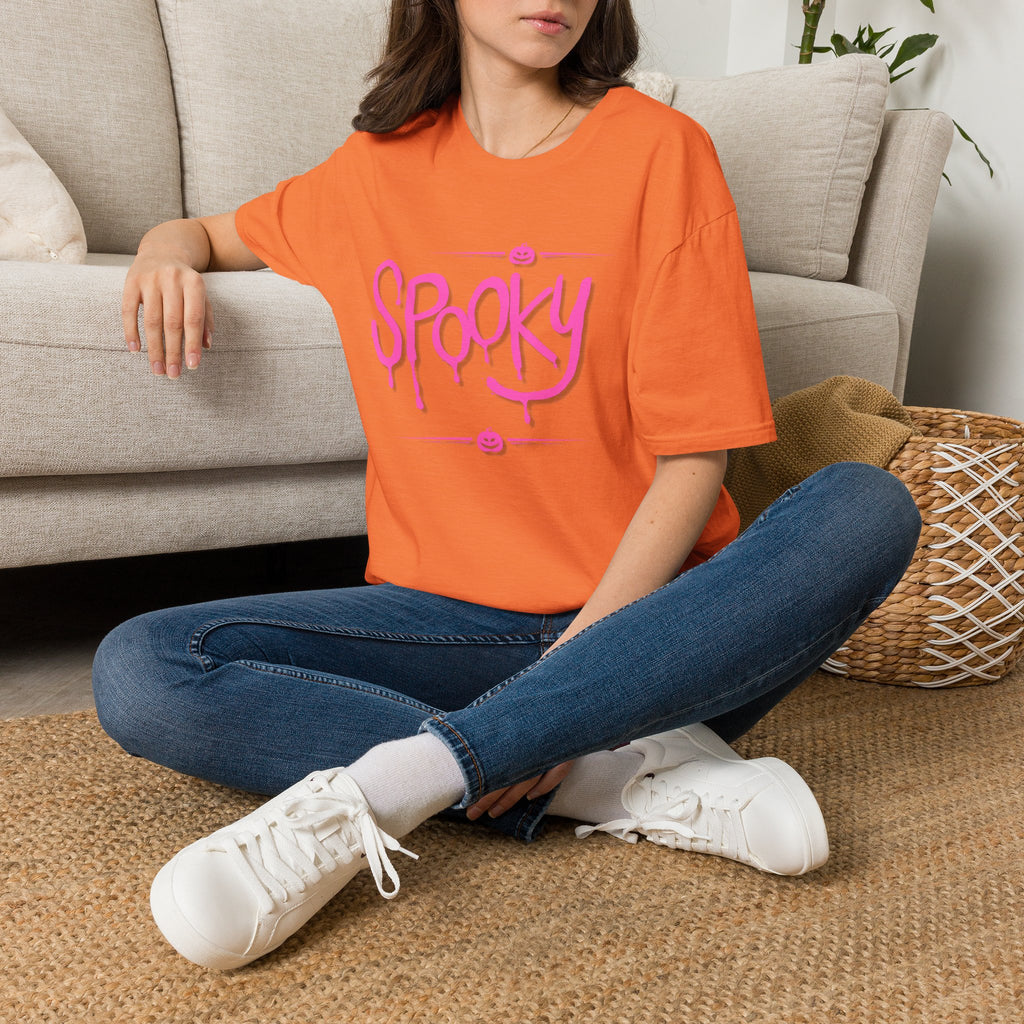 Womens Soft Tee Relaxed - Spooky Halloween Cute Tee
