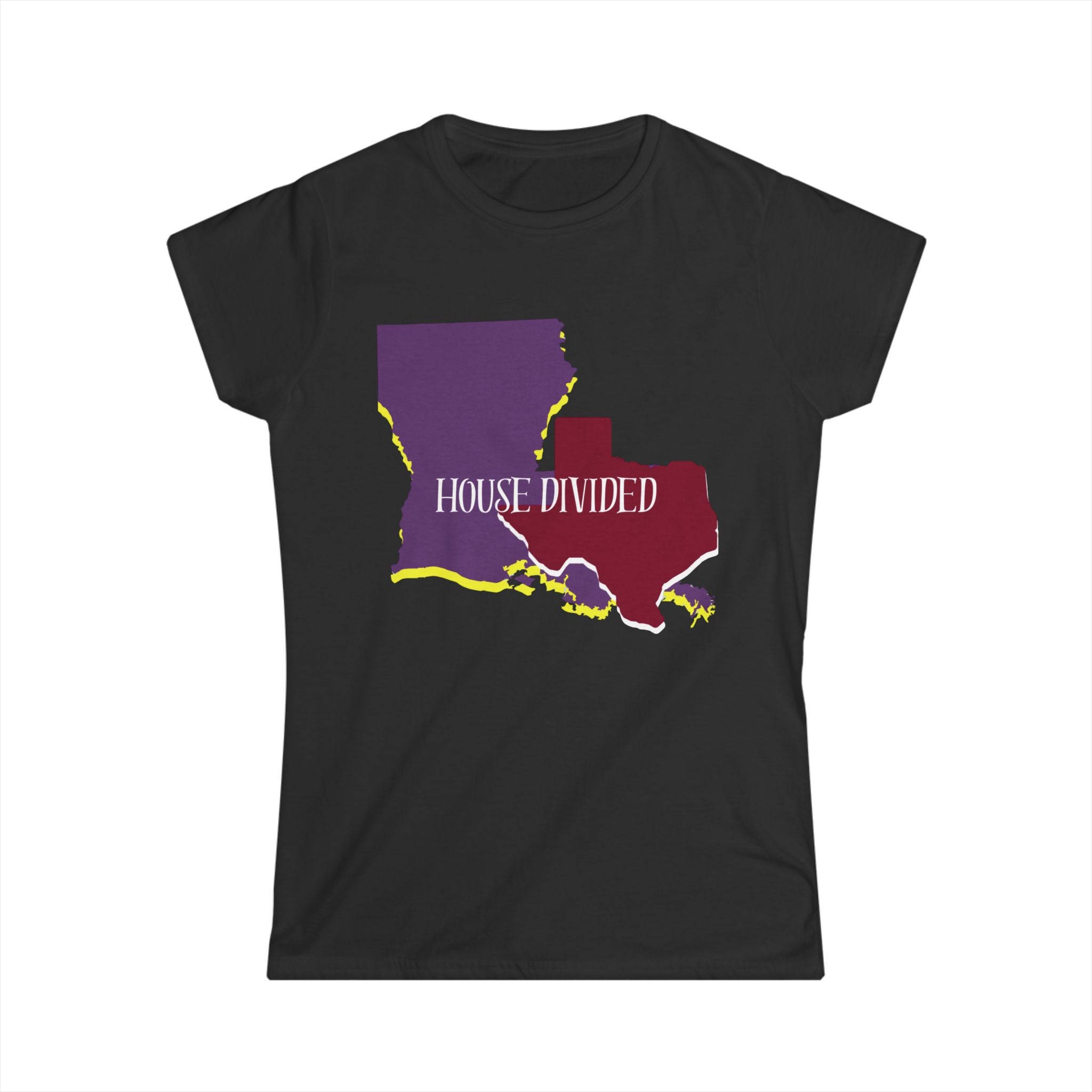 Soft Fitted Tee  Women's - "House Divided" "LSU" "Aggies"