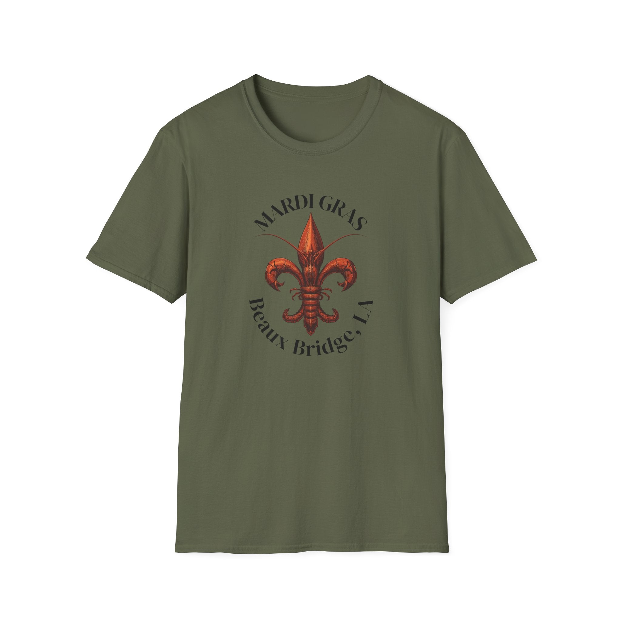 relaxed mens tee - beaux bridge mardi gras