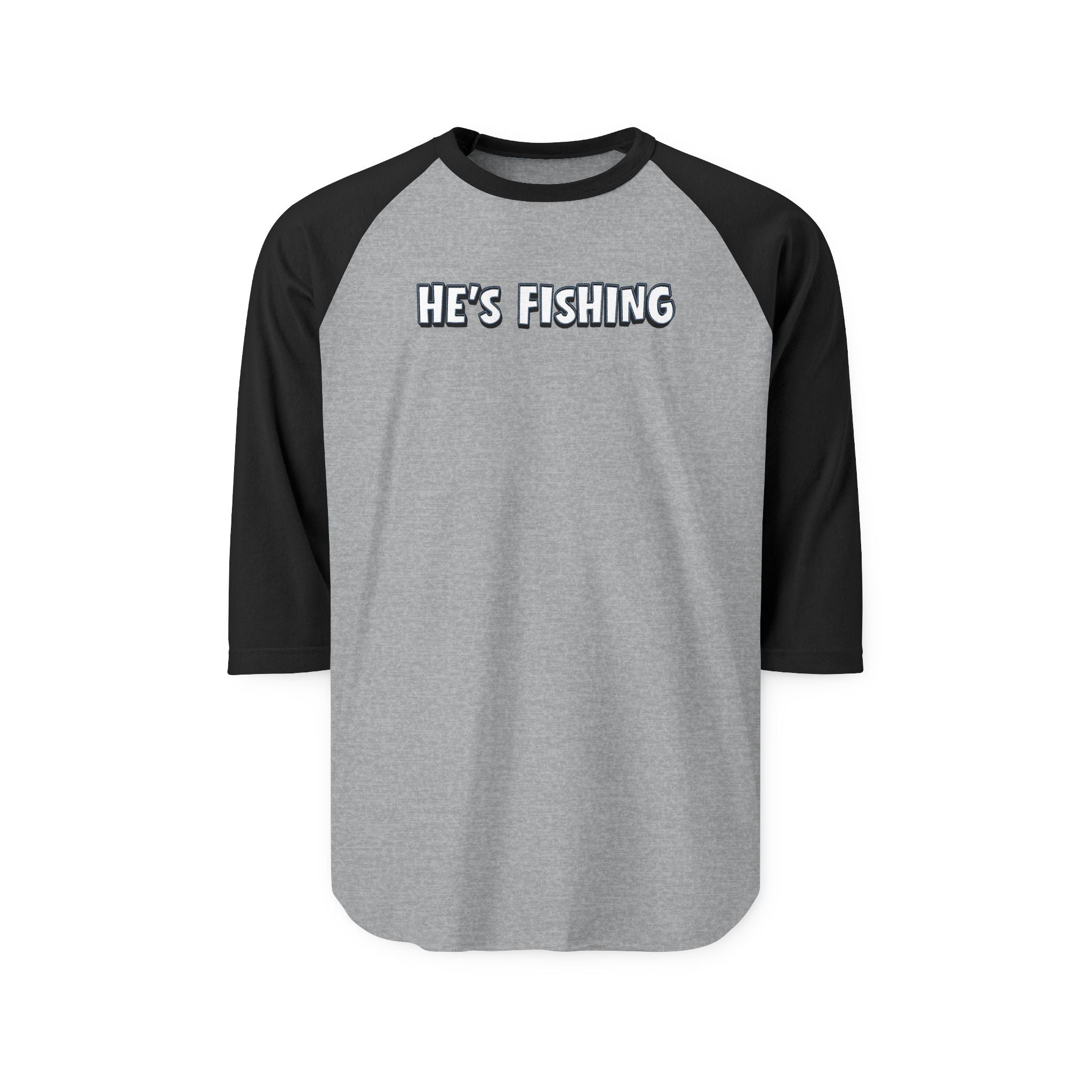 Ladies Three-Quarter Sleeve Tee - Relaxed - He's Fishing Vibe