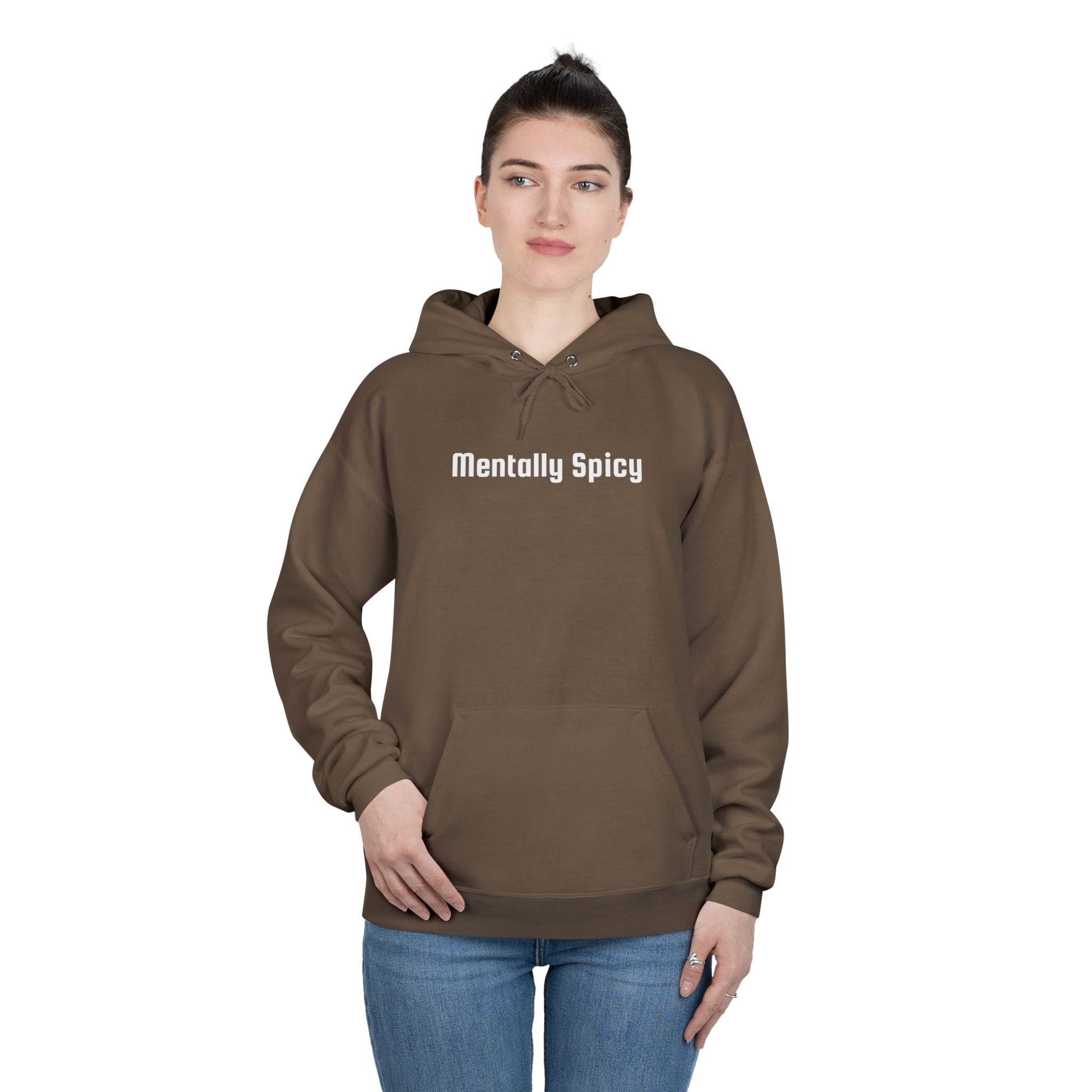Men and Women - Relaxed - Pullover Hoodie Sweatshirt - Mentally Spicy Dark Colors