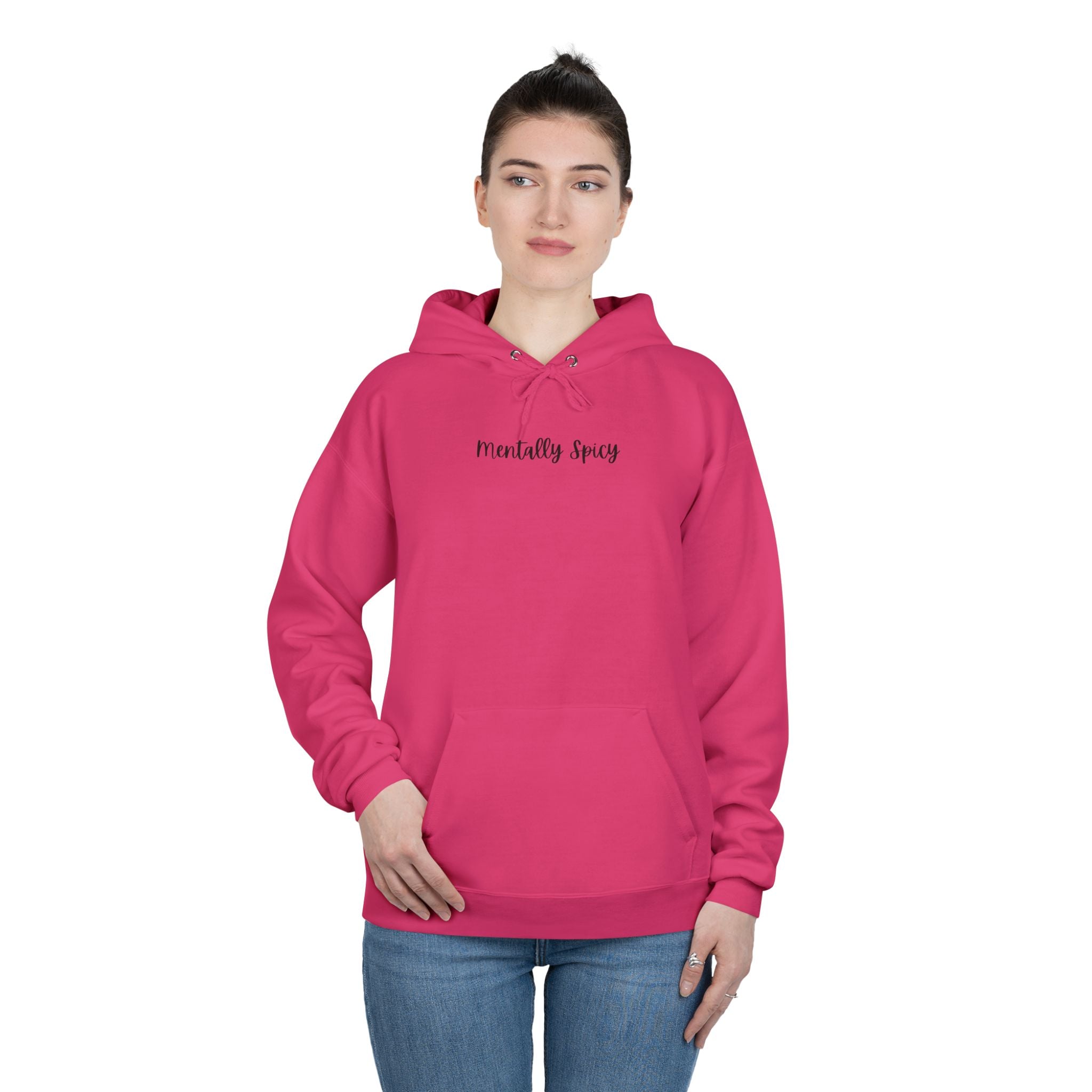 Ladies Pullover Hoodie Sweatshirt - Mentally Spicy  - light colors (relaxed fit)