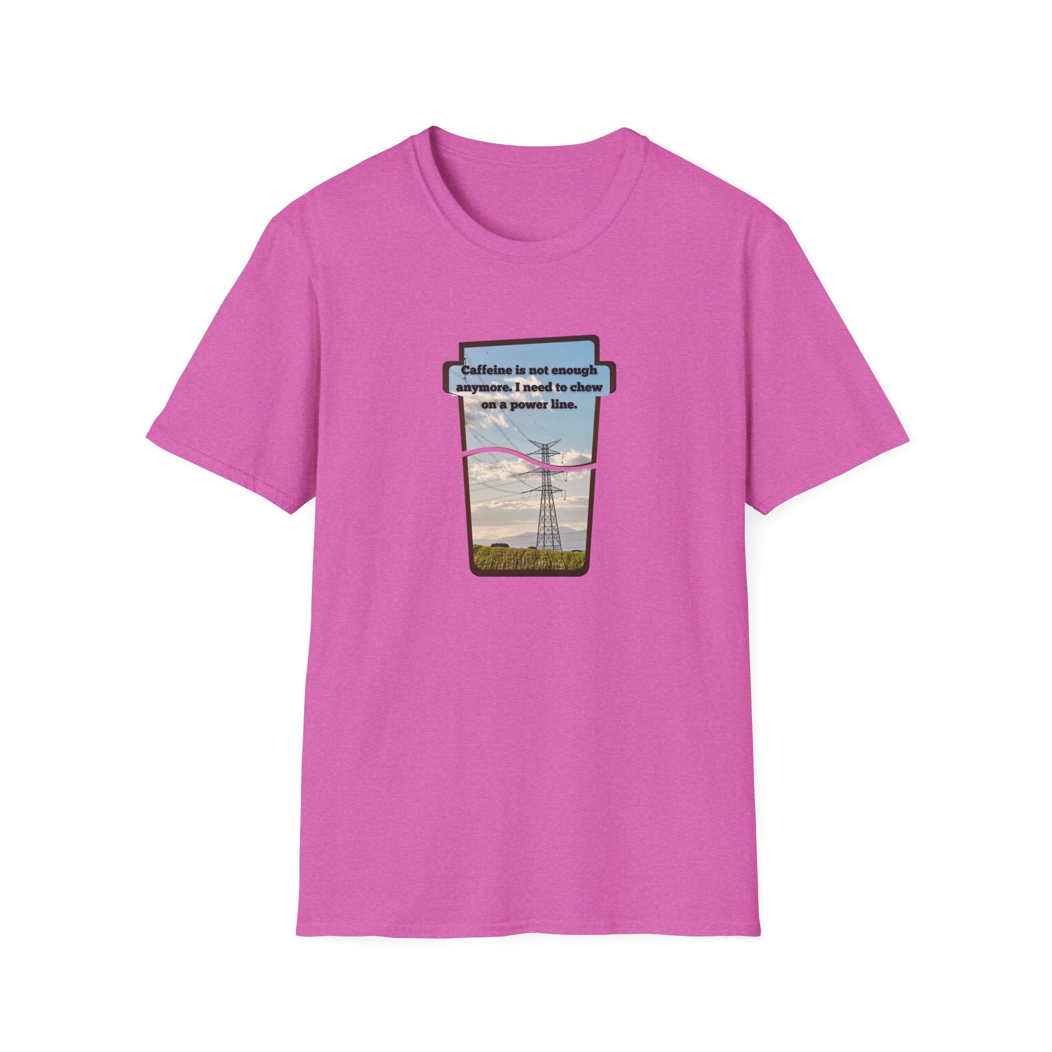 Relaxed Soft T Shirt - Men and Women - Chew on a power line