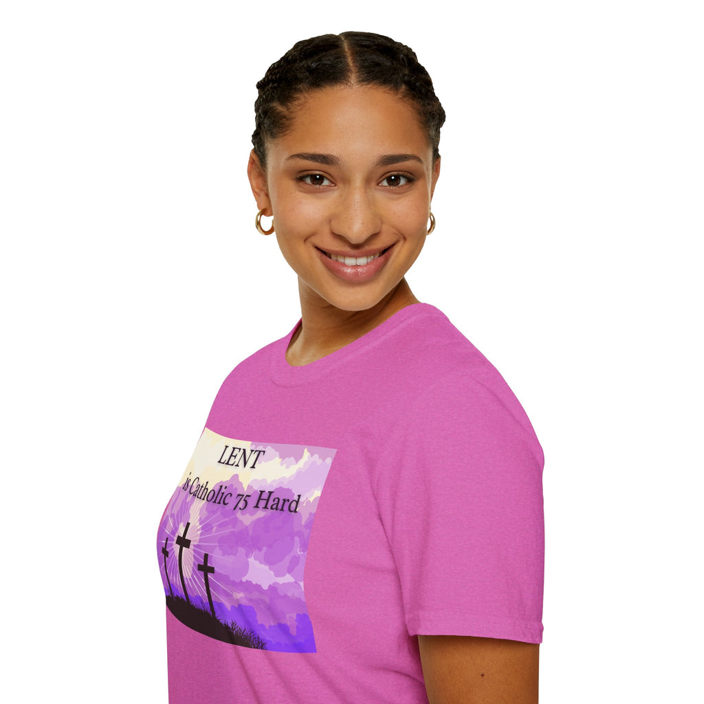 Relaxed Soft Tee Men & Women - Colorful Lent is Catholic 75 Hard