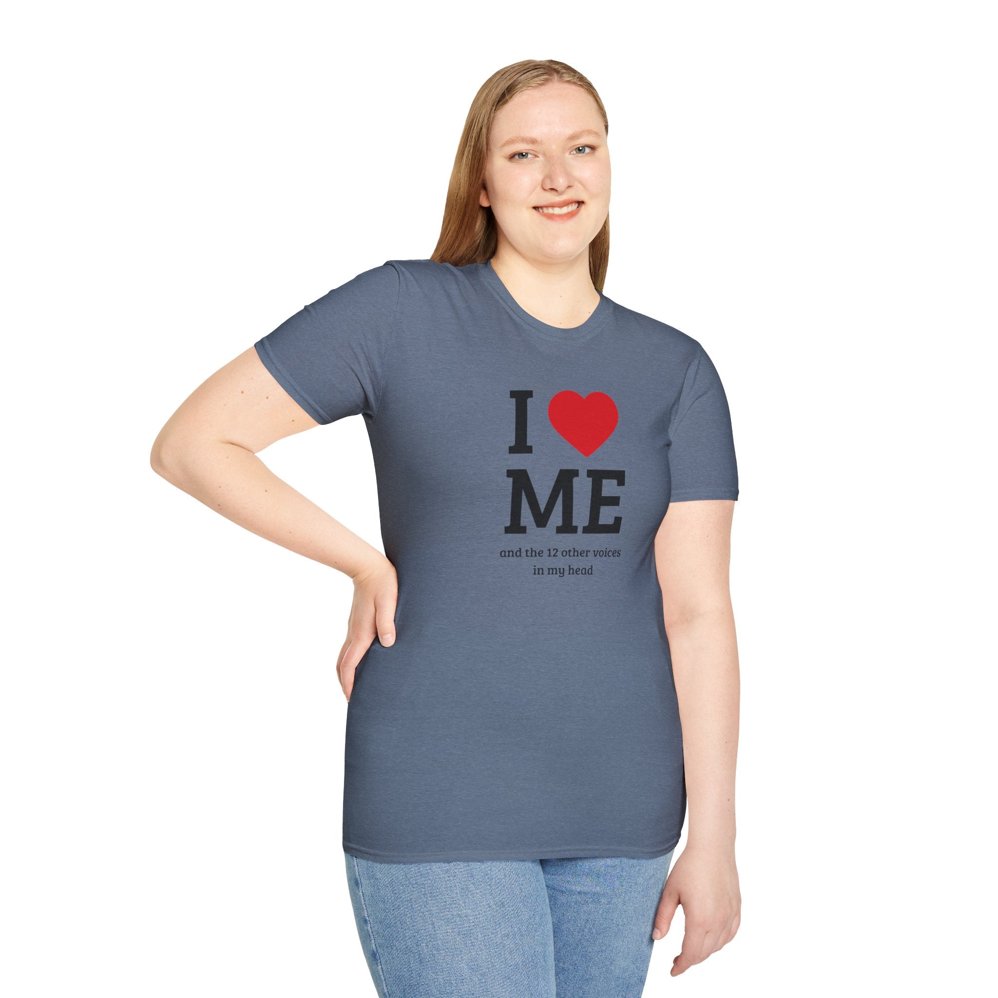 Soft Flexible Tee - Men and Women - I love me and the 12 other voices