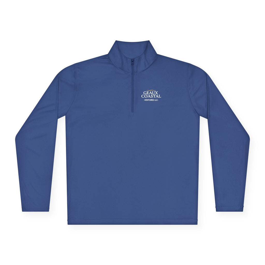Fishing Quarter-Zip Pullover (Men & Women) -"Geaux Coastal" - Lightweight