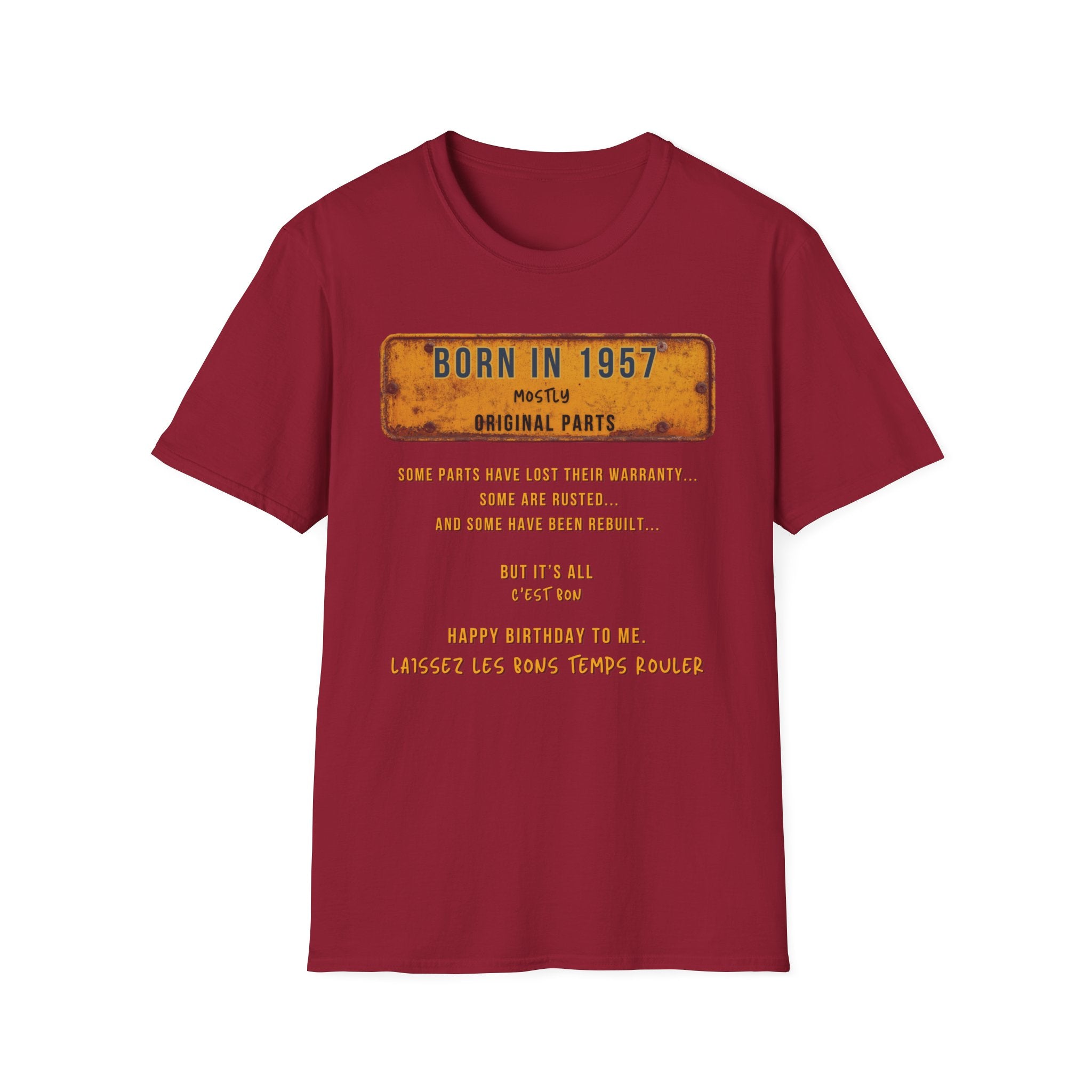 Mens Shirt Relaxed Tee  1957 B Day