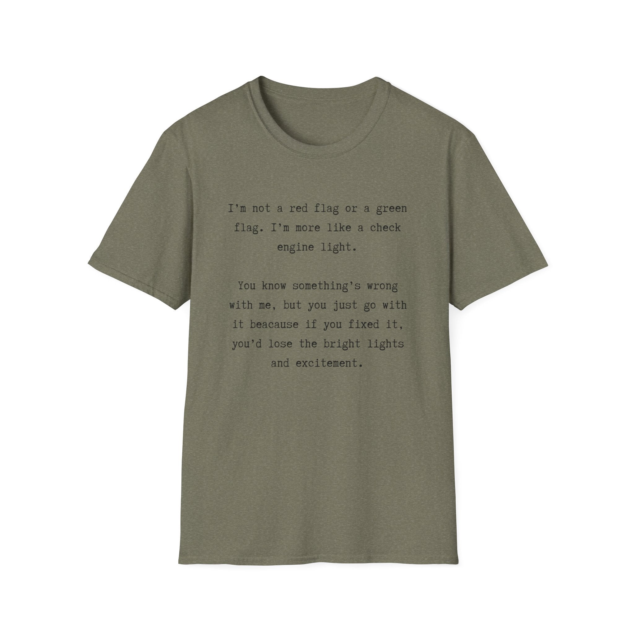 Men and Women Soft Relaxed T Shirts - Green light