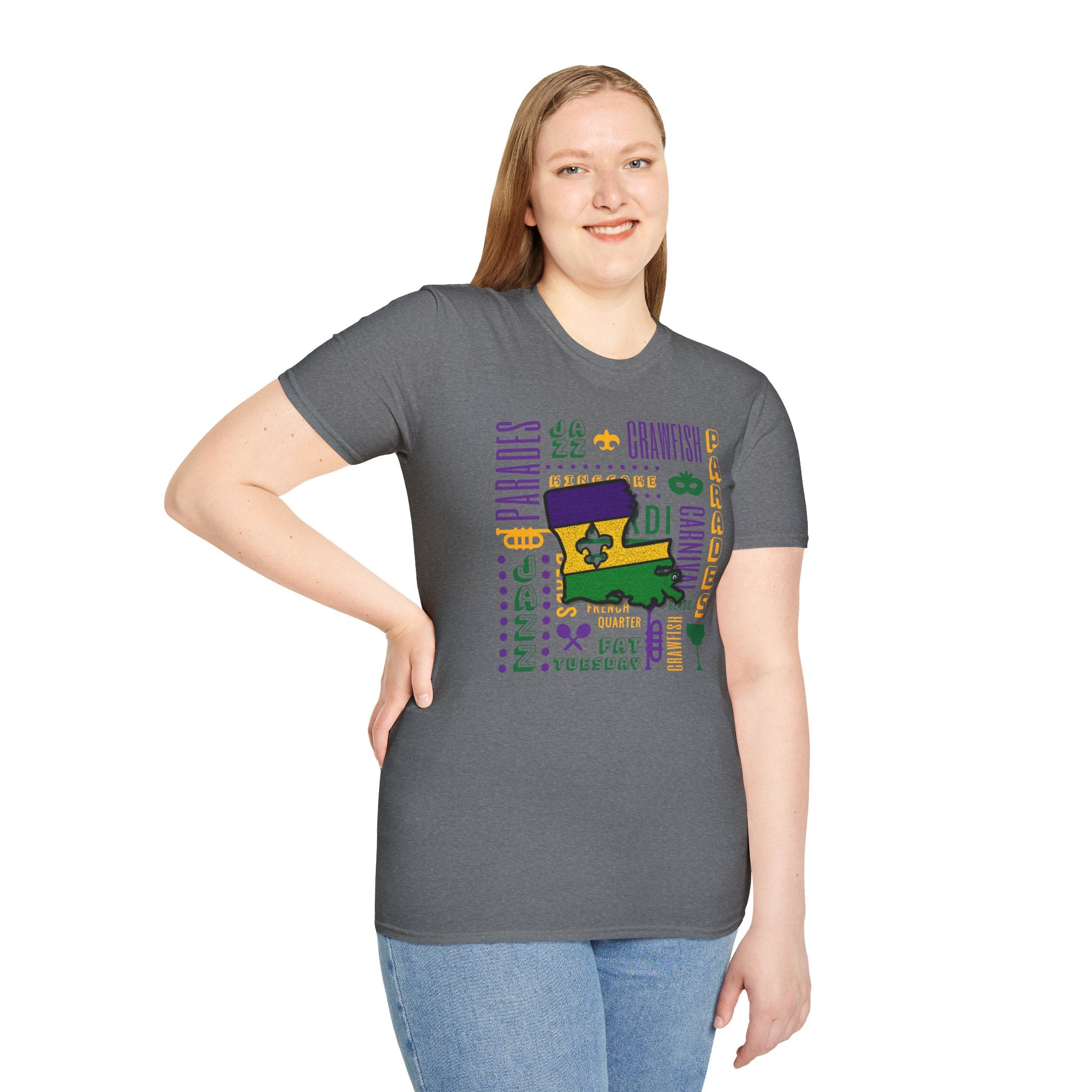Relaxed Soft T Shirt - Men and Women - louisiana