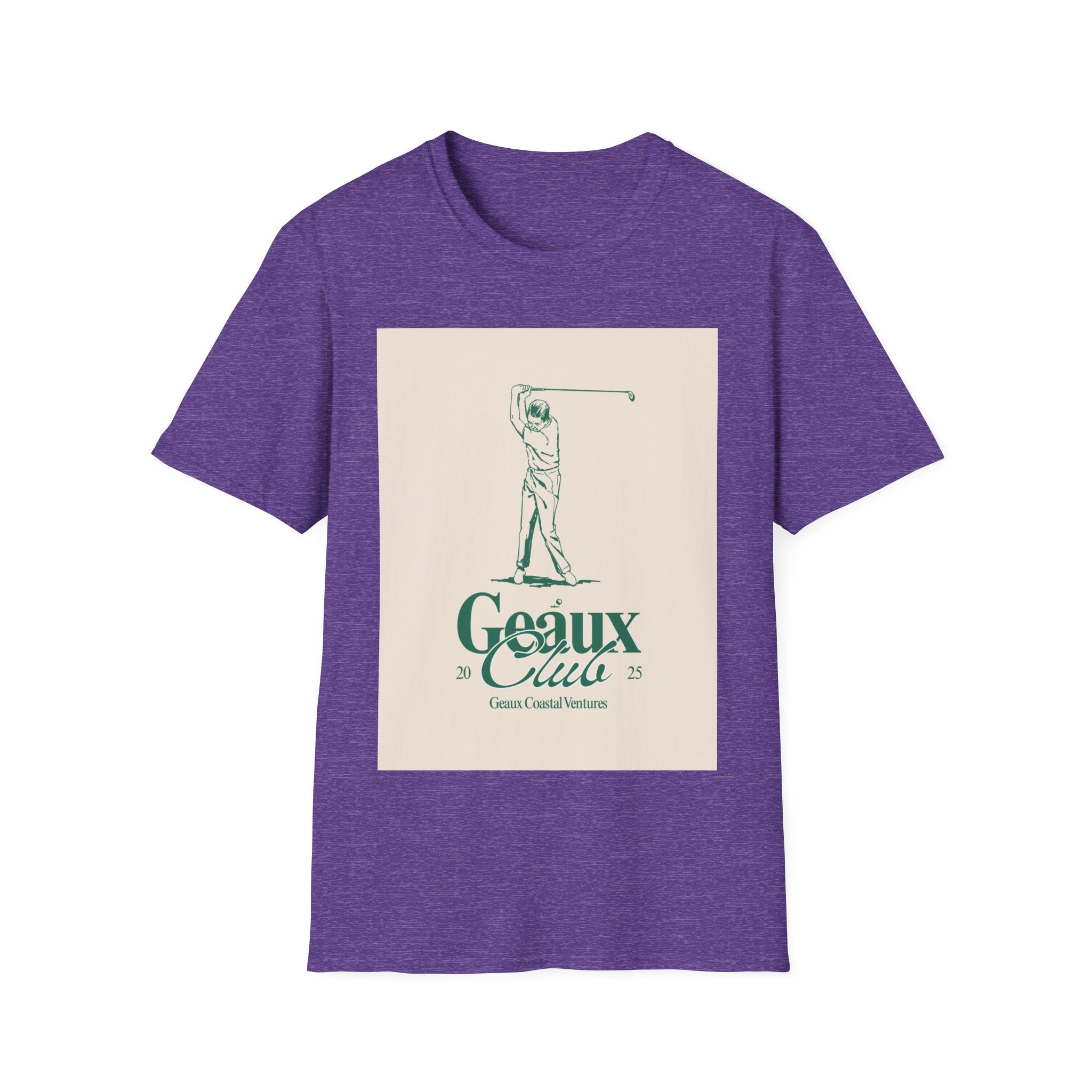 Soft Tee - Men & Women "Geaux" "Golf" Beige