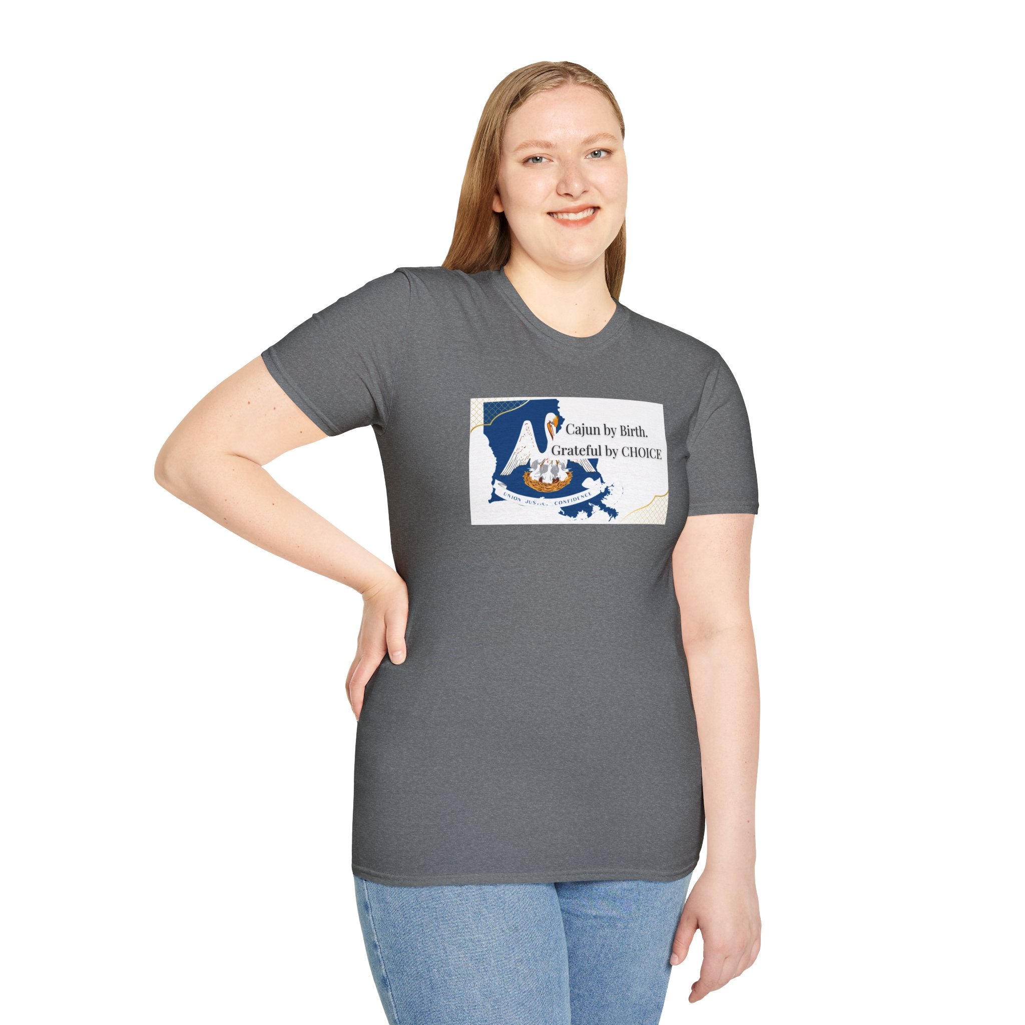 Soft Relaxed Tee Men and Women - Cajun By Birth Grateful by Choice