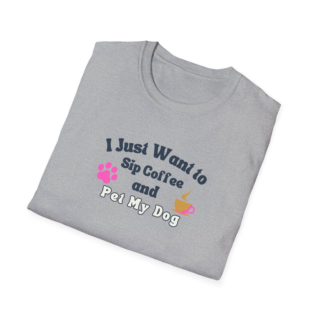 Women's Soft Relaxed Tee - Coffee and Dogs