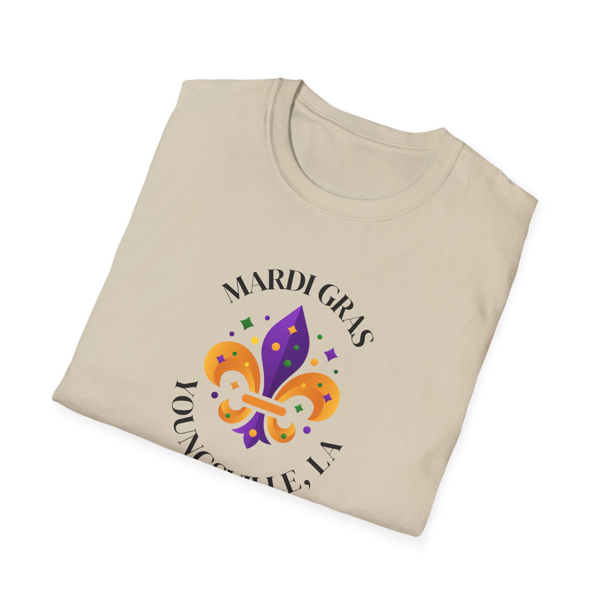 Relaxed Soft Tee for Men and Women Mardi Grad Youngsville La