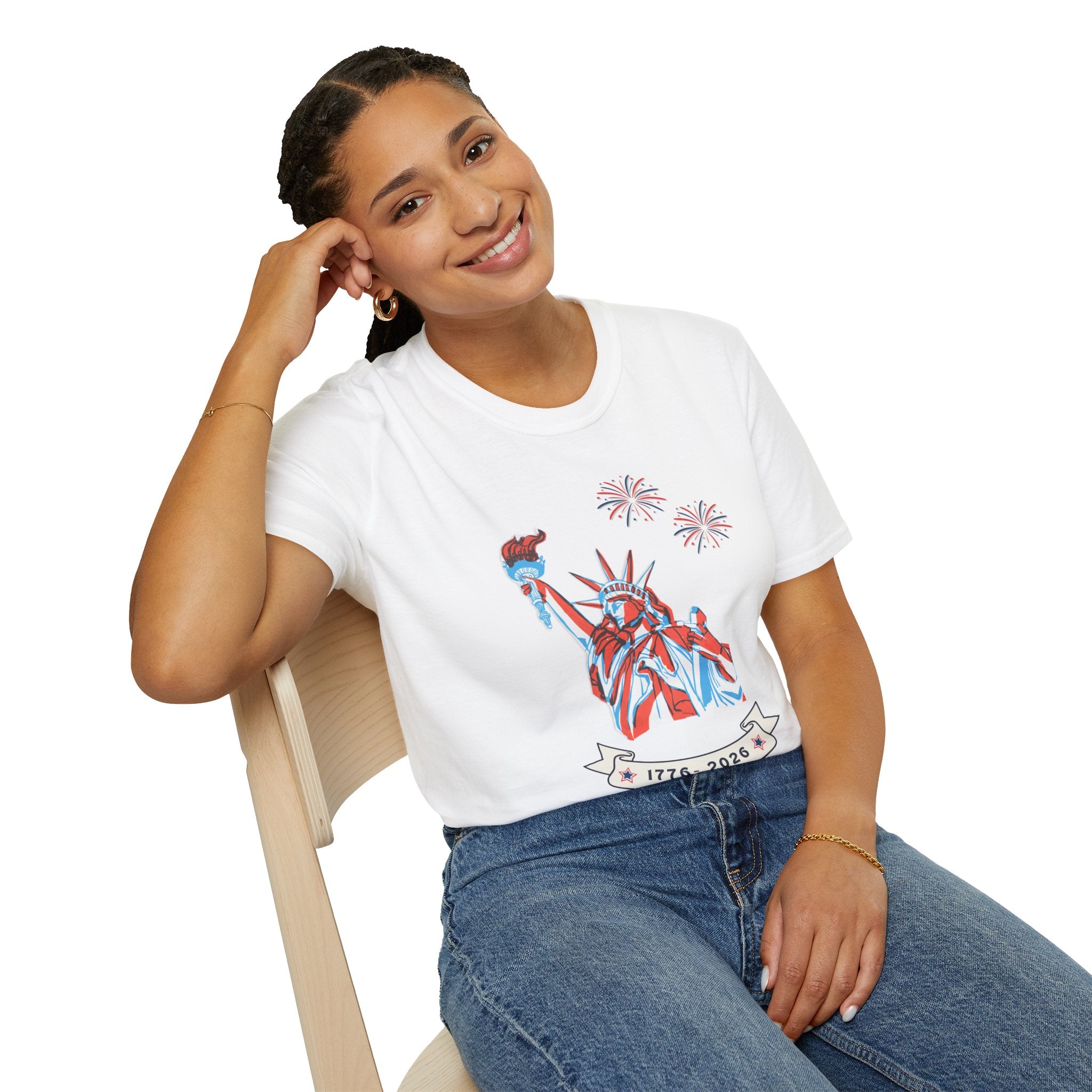 Relaxed Soft Tee- Men & Women - Statue of Liberty 250