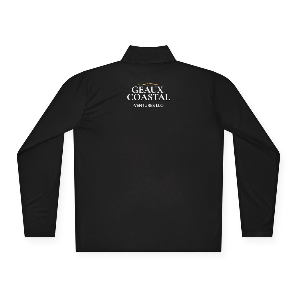 Fishing Quarter-Zip Pullover (Men & Women) -"Geaux Coastal" - Lightweight