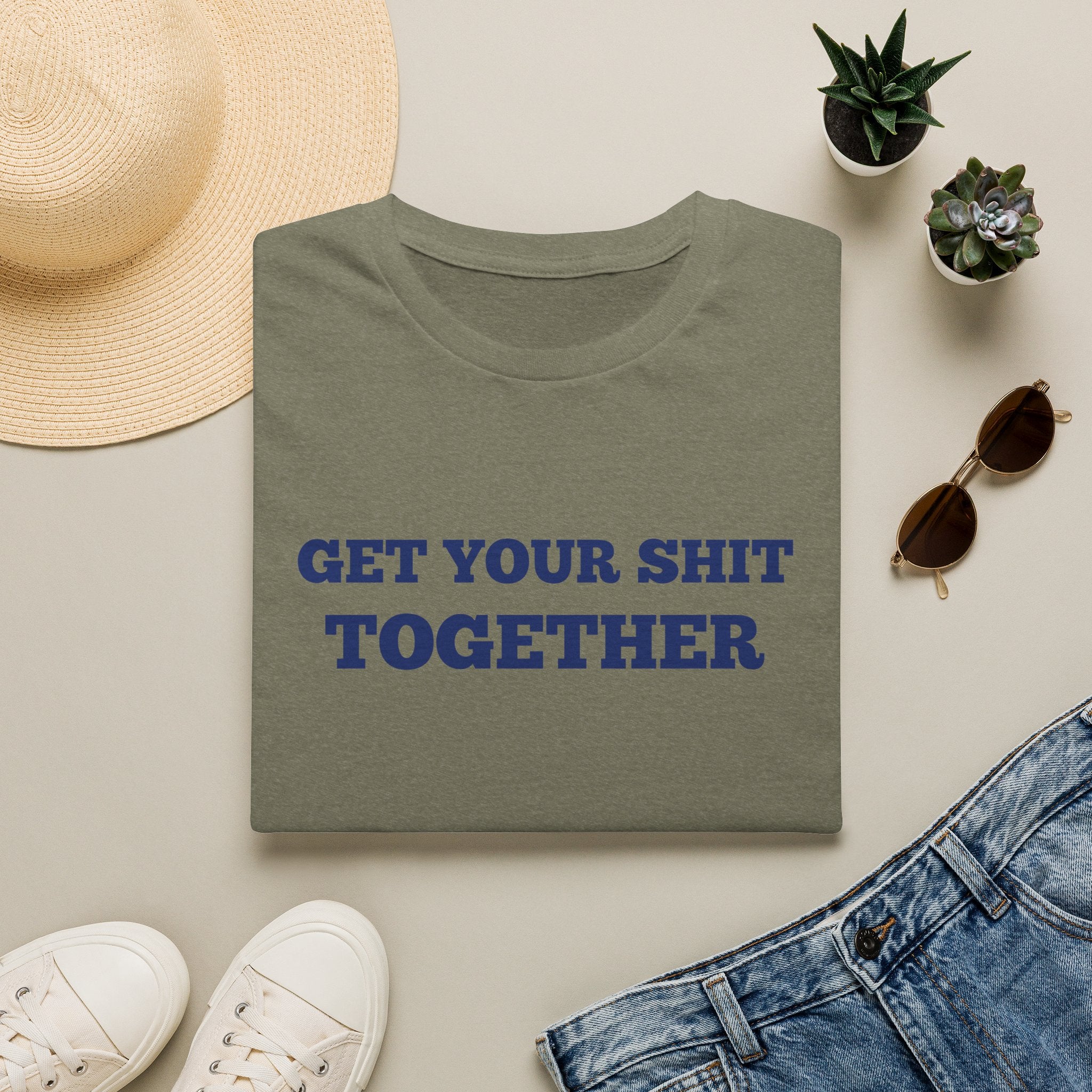 Men and Women  Softstyle T-Shirt Regular Soft Tee - Get your shit together