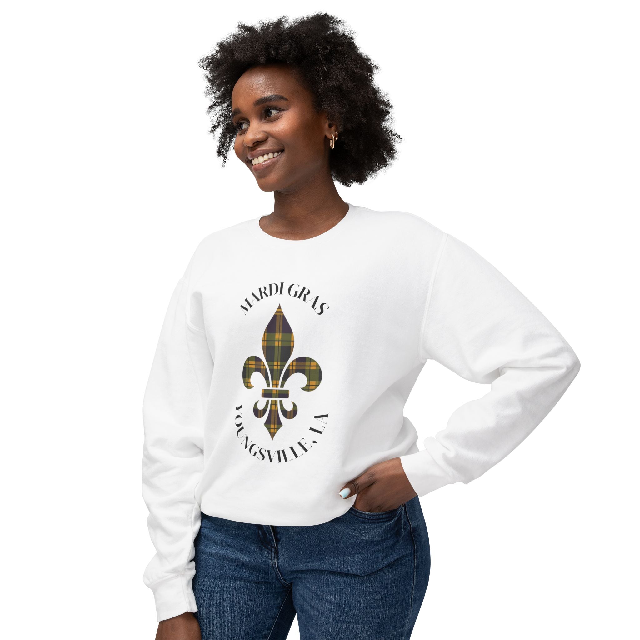 Lightweight Soft Long Sleeve - Mardi Gras Plaid Men & Women