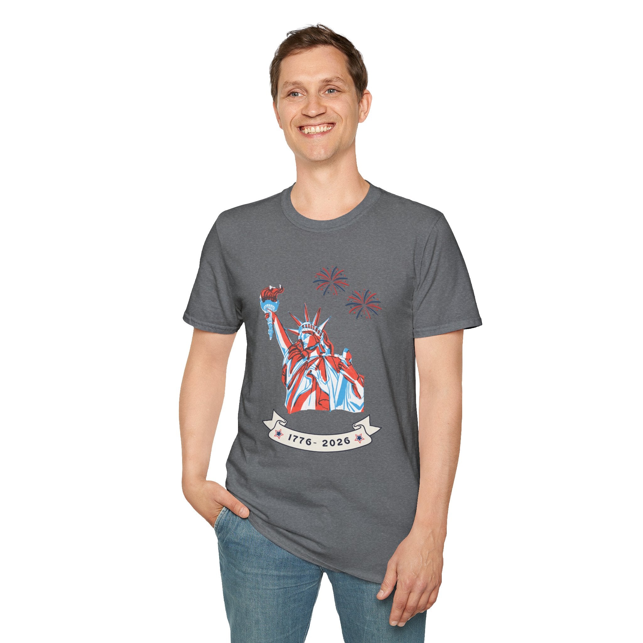Relaxed Soft Tee- Men & Women - Statue of Liberty 250