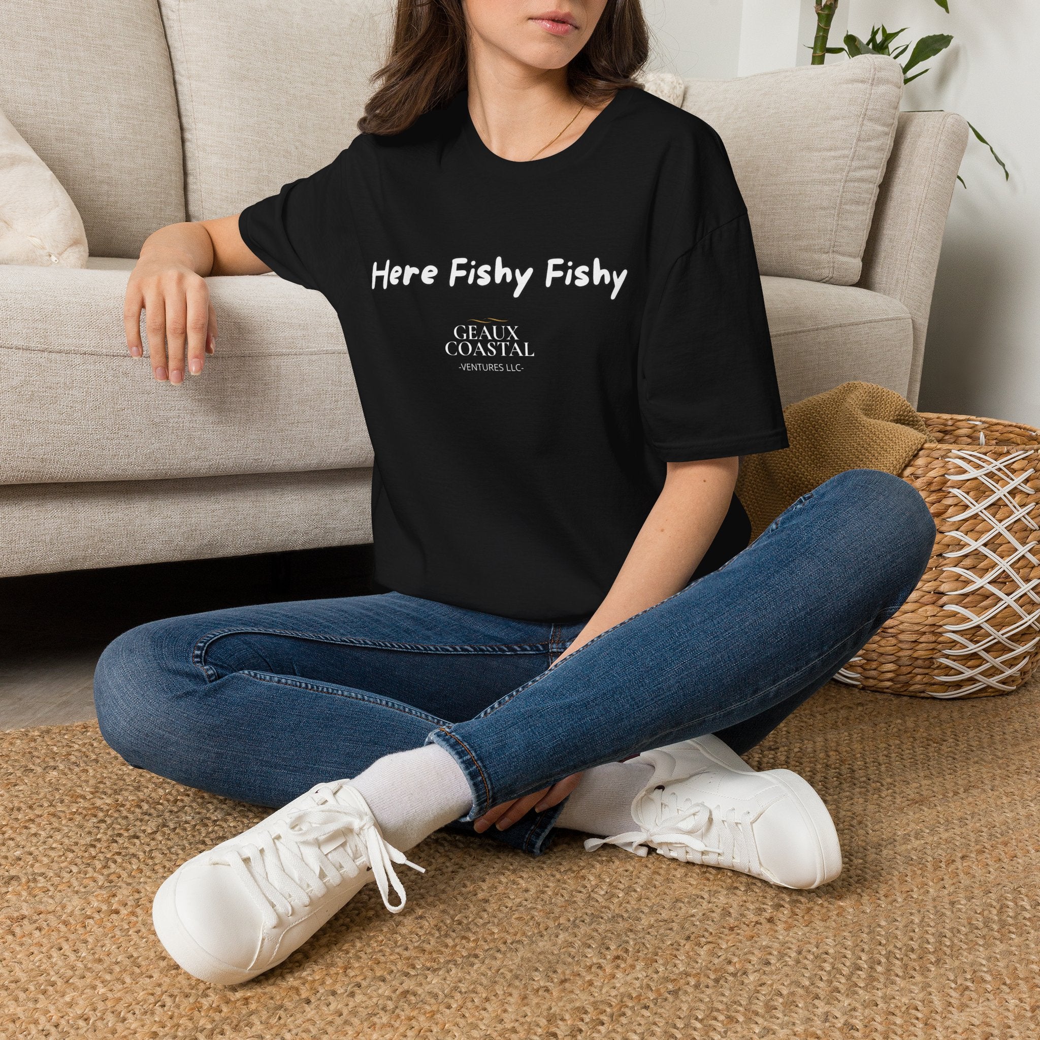 Men and Women ( Soft ) t Shirt - Here Fishy Fishy with Funny BACK - Regular Fit