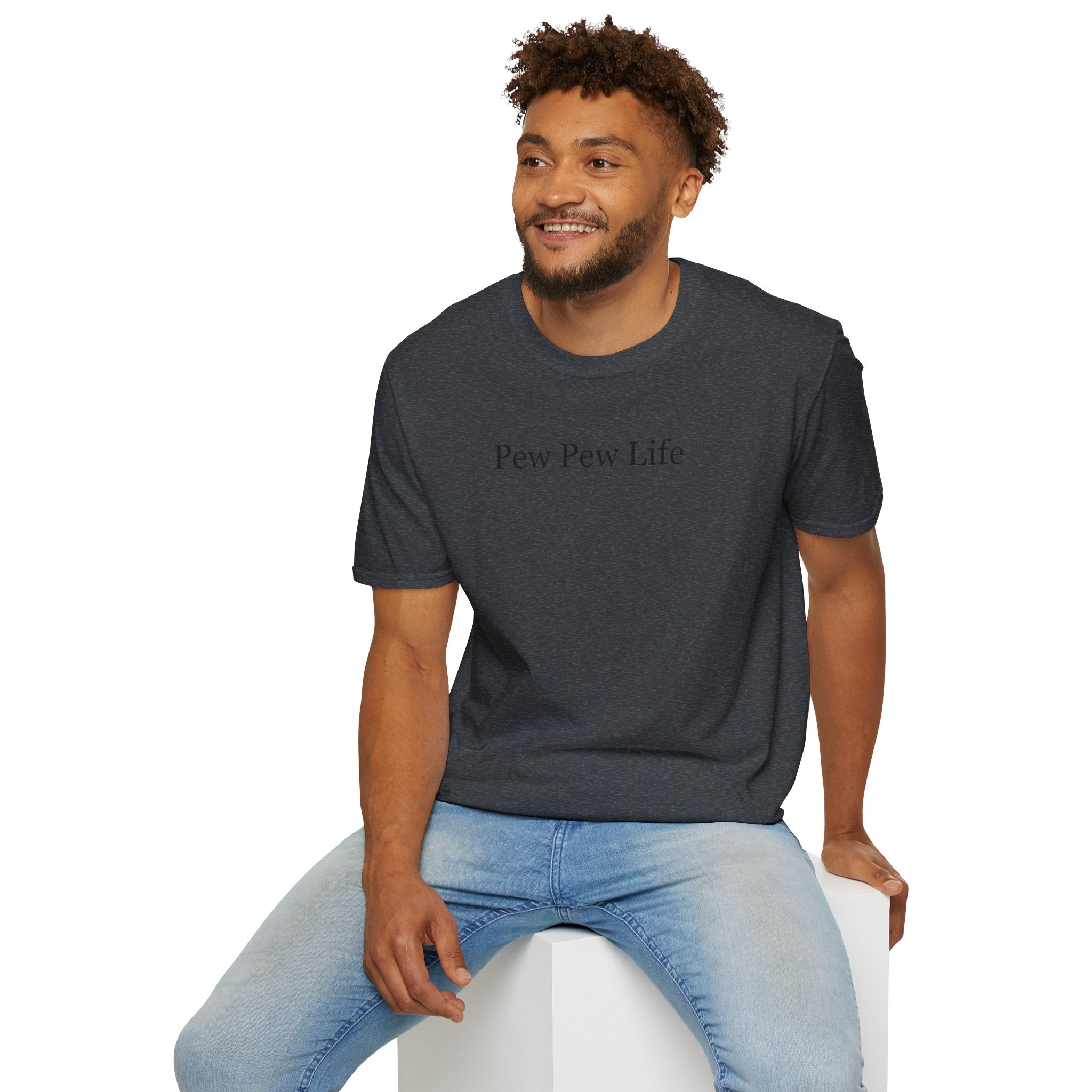 Relaxed Men's Tee - Pew Pew Life