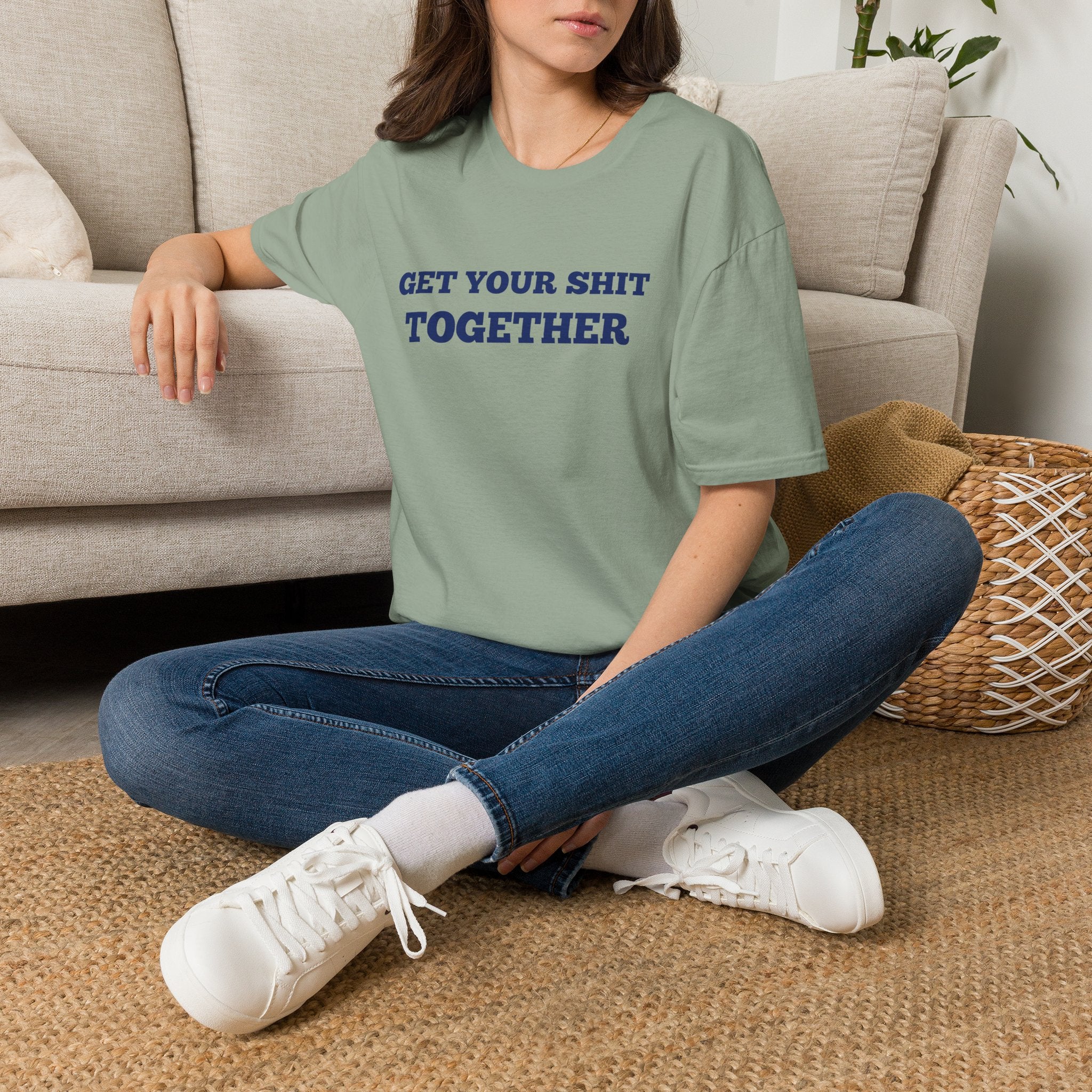 Men and Women  Softstyle T-Shirt Regular Soft Tee - Get your shit together