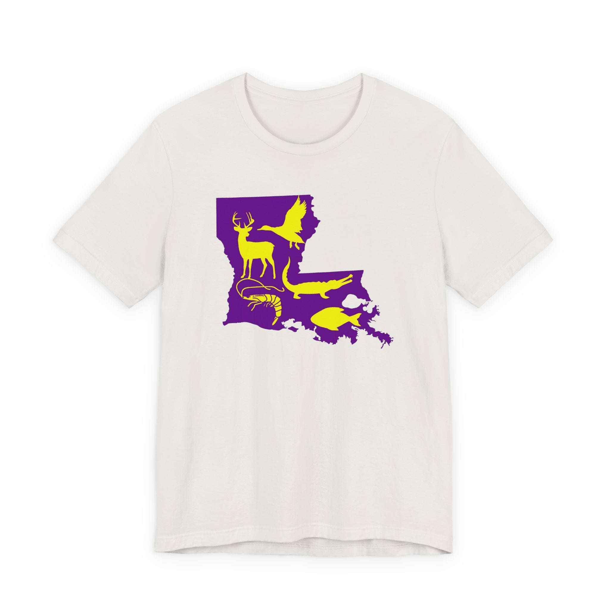 Mens Ultra Soft Jersey Short Sleeve Tee - Hunting Louisiana