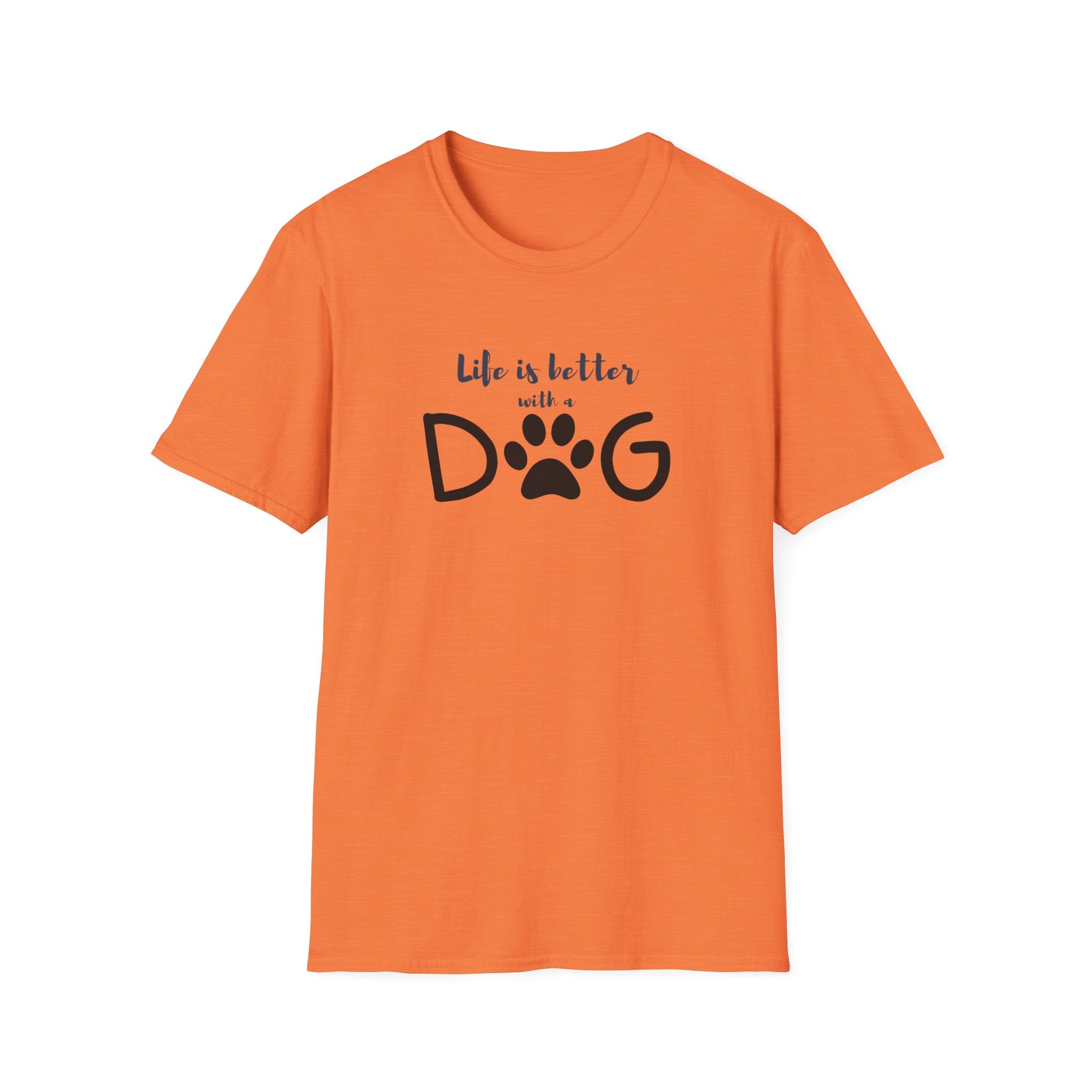 Ladies soft relaxed Tee- Life is better with a dog