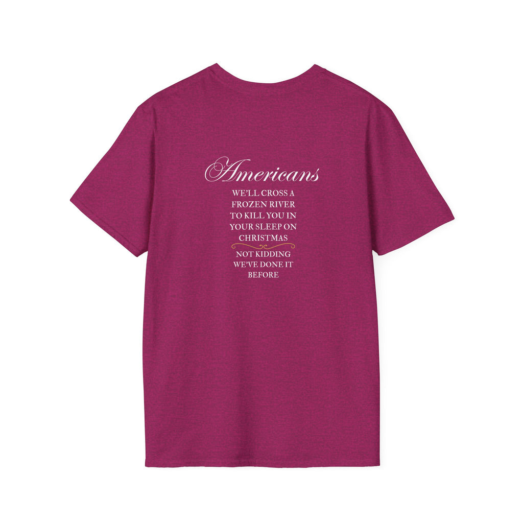 Men and Women - Soft Relaxed Tee - Americans crossing the river on Christmas - American revolution - funny