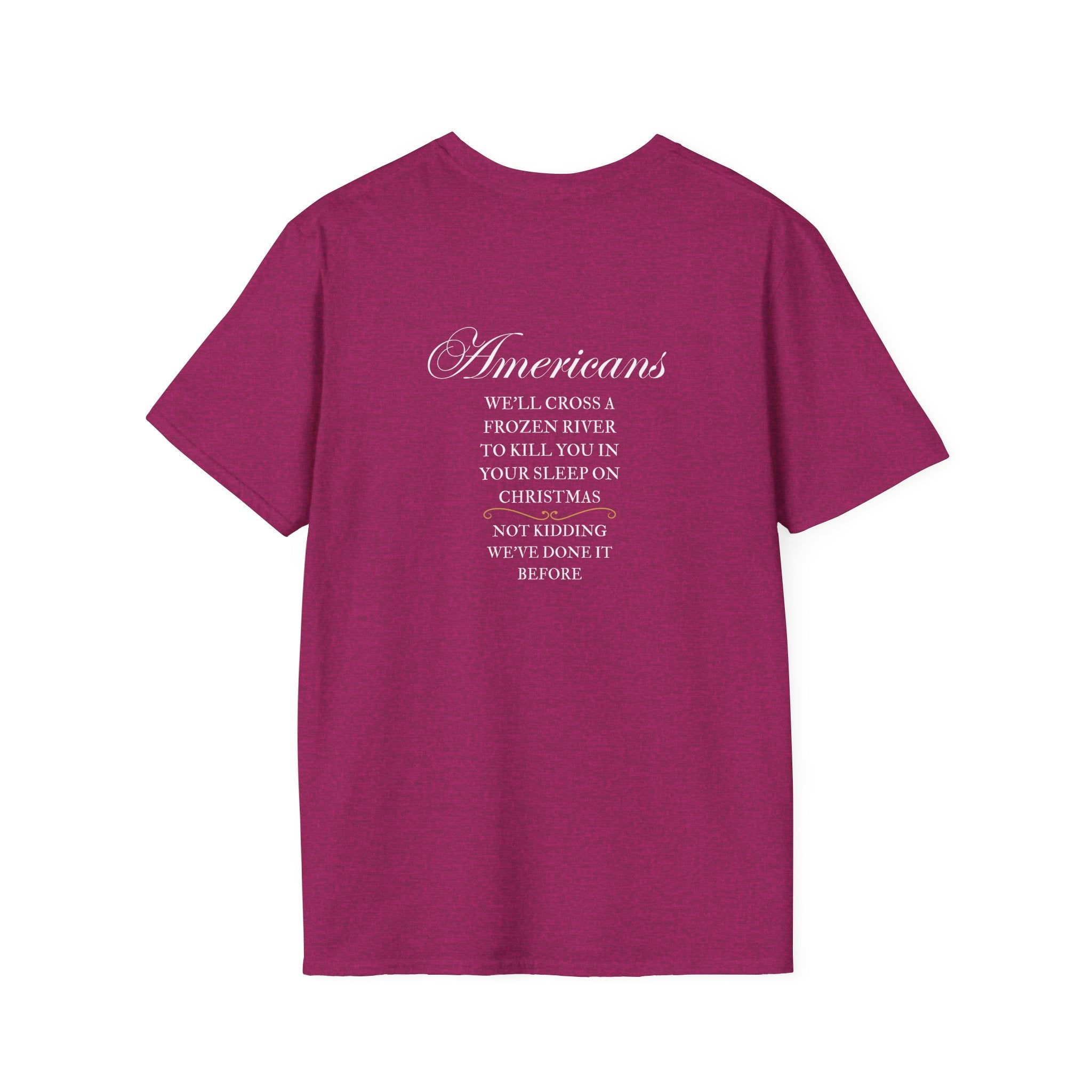 Men and Women - Soft Relaxed Tee - Americans crossing the river on Christmas - American revolution - funny