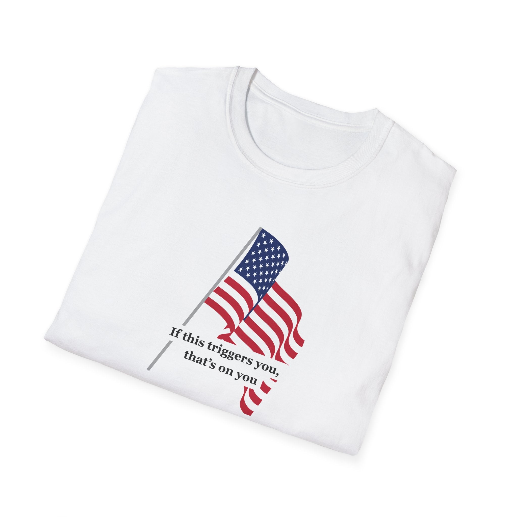 Relaxed Mens Soft Tee - Trigger by the flag