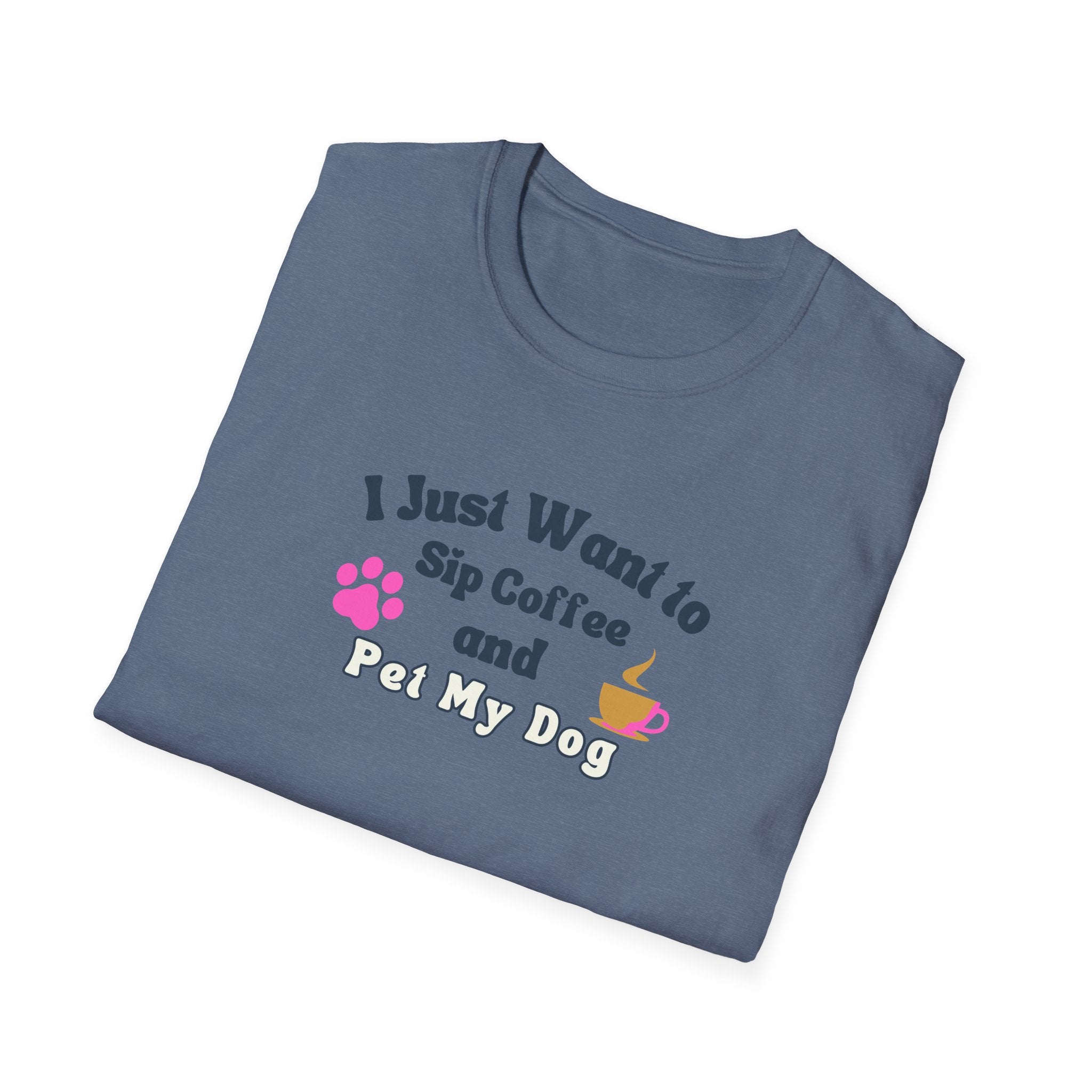 Women's Soft Relaxed Tee - Coffee and Dogs