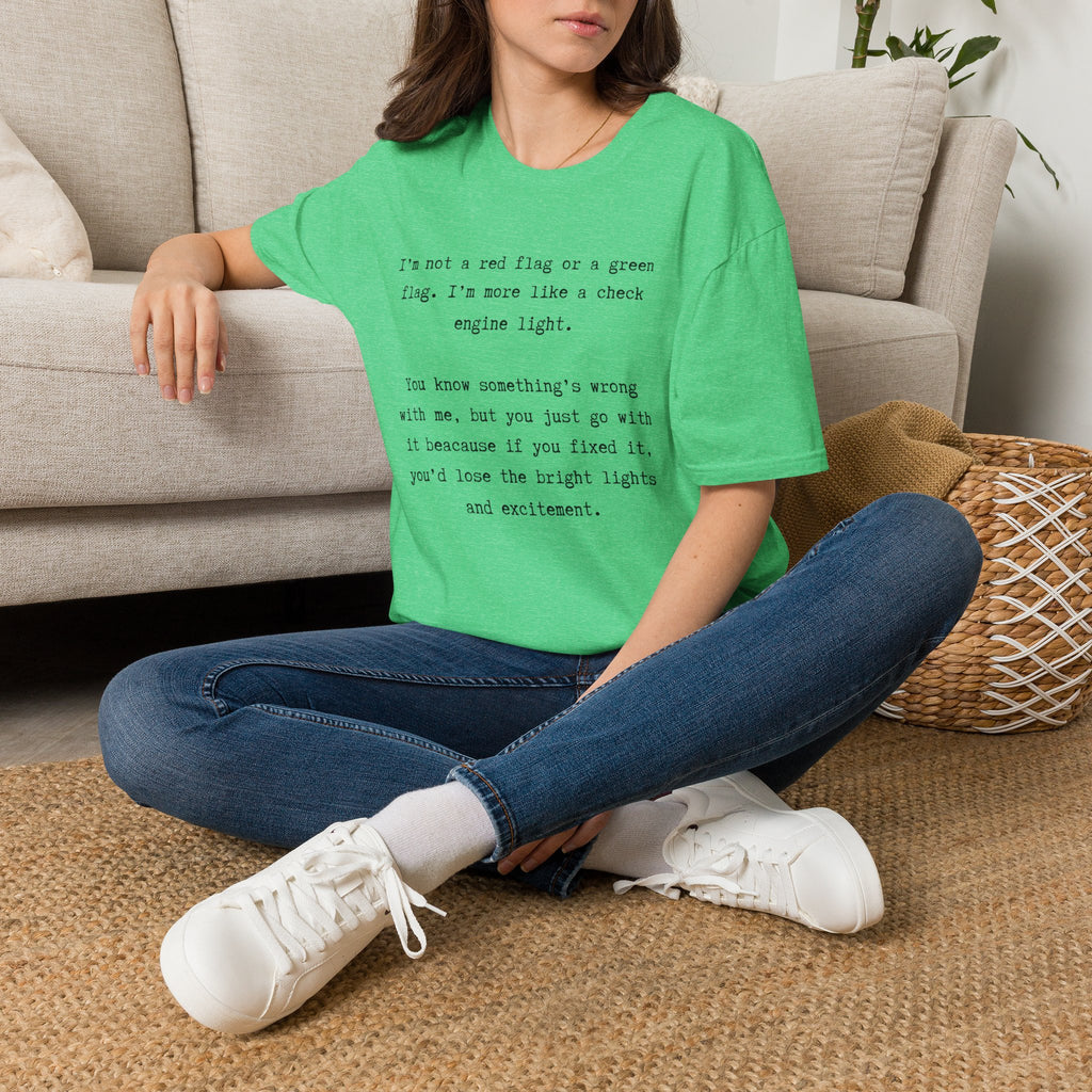 Men and Women Soft Relaxed T Shirts - Green light
