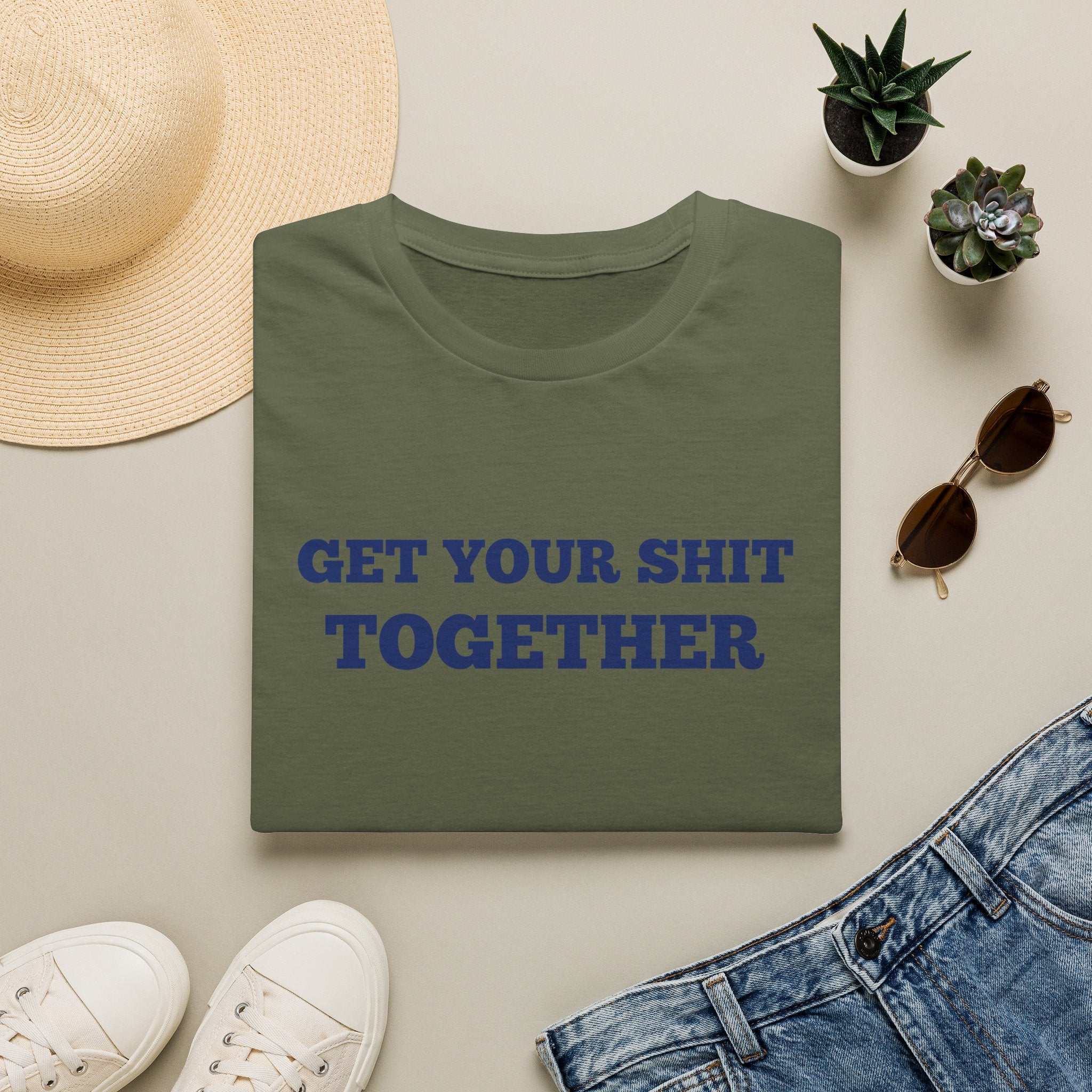 Men and Women  Softstyle T-Shirt Regular Soft Tee - Get your shit together