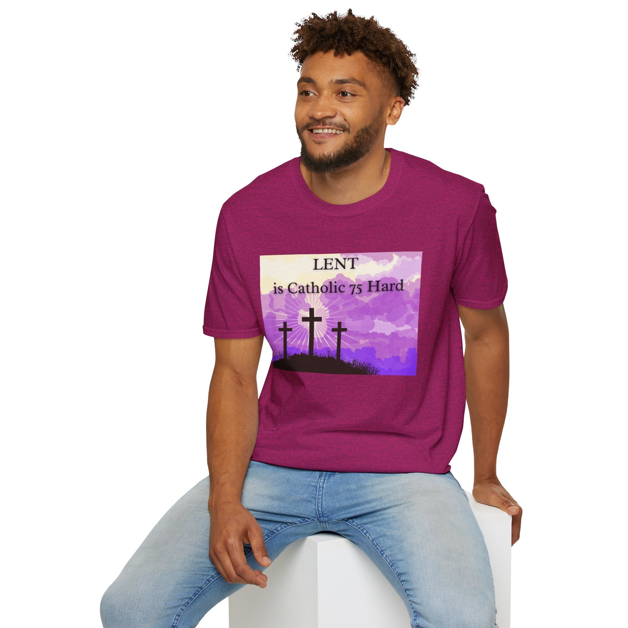 Relaxed Soft Tee Men & Women - Colorful Lent is Catholic 75 Hard