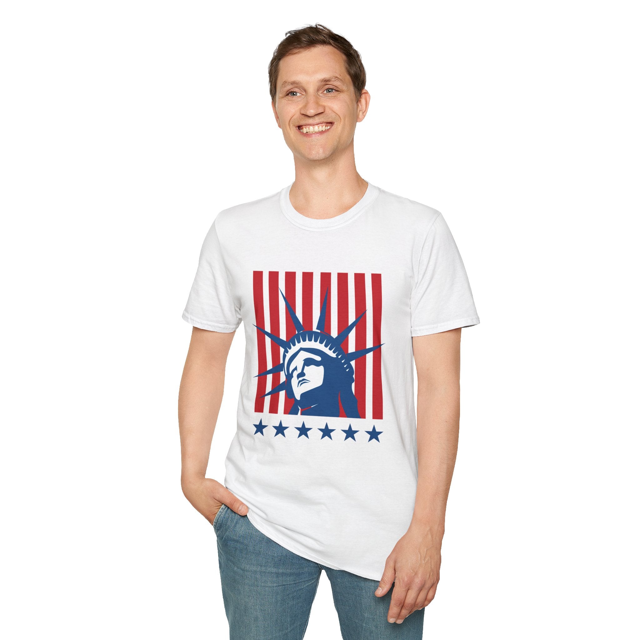 Relaxed Tee for Men & Women- Statue of Liberty