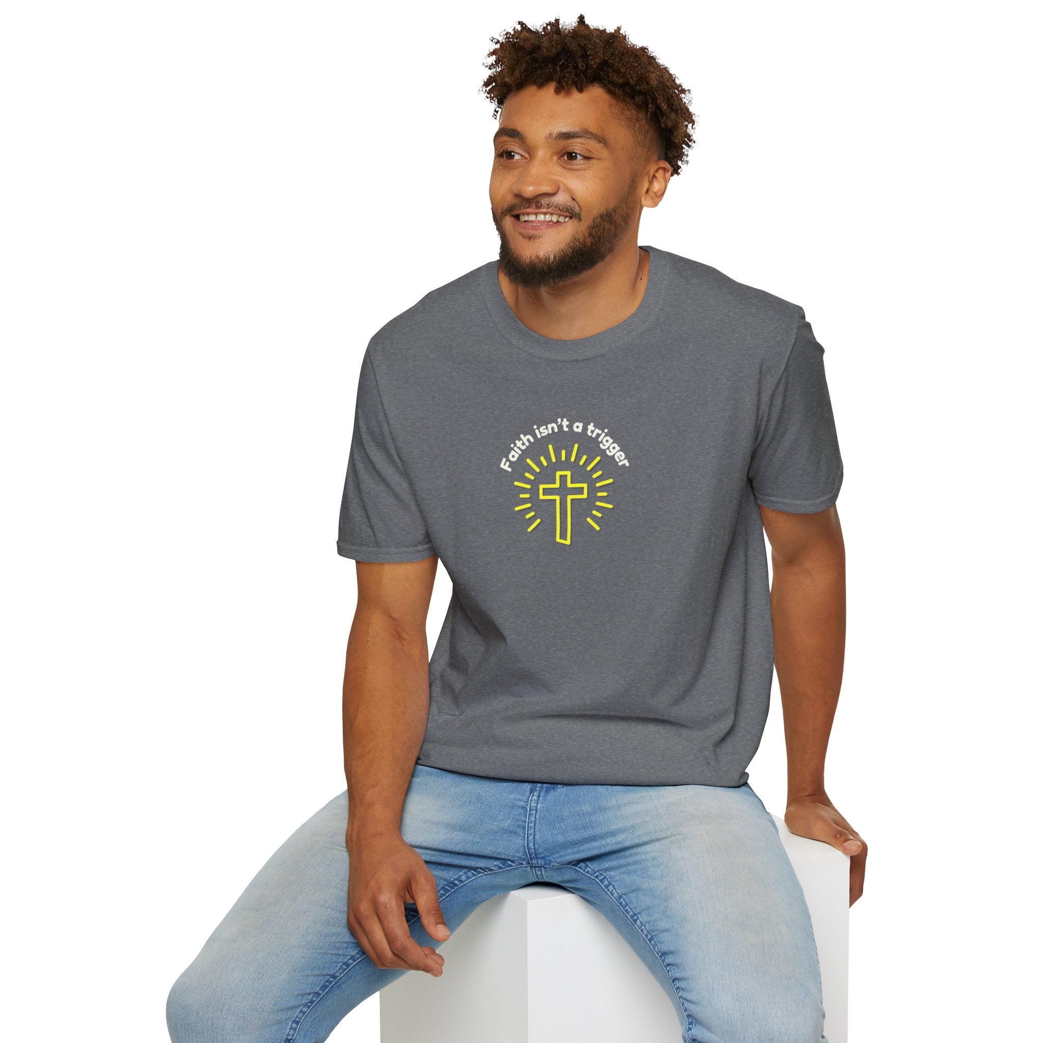 Men's Soft Relaxed tee - Faith isn't a trigger