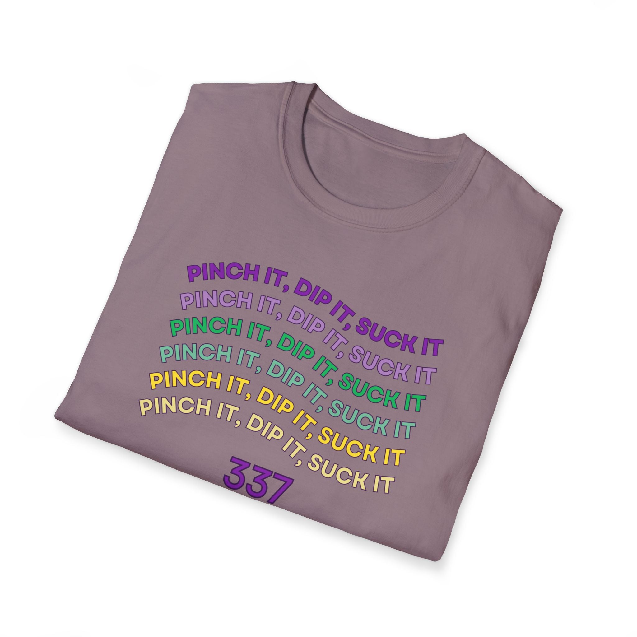 Flexible Soft Tee - (Men & Women) "337" " Mardi Gras"