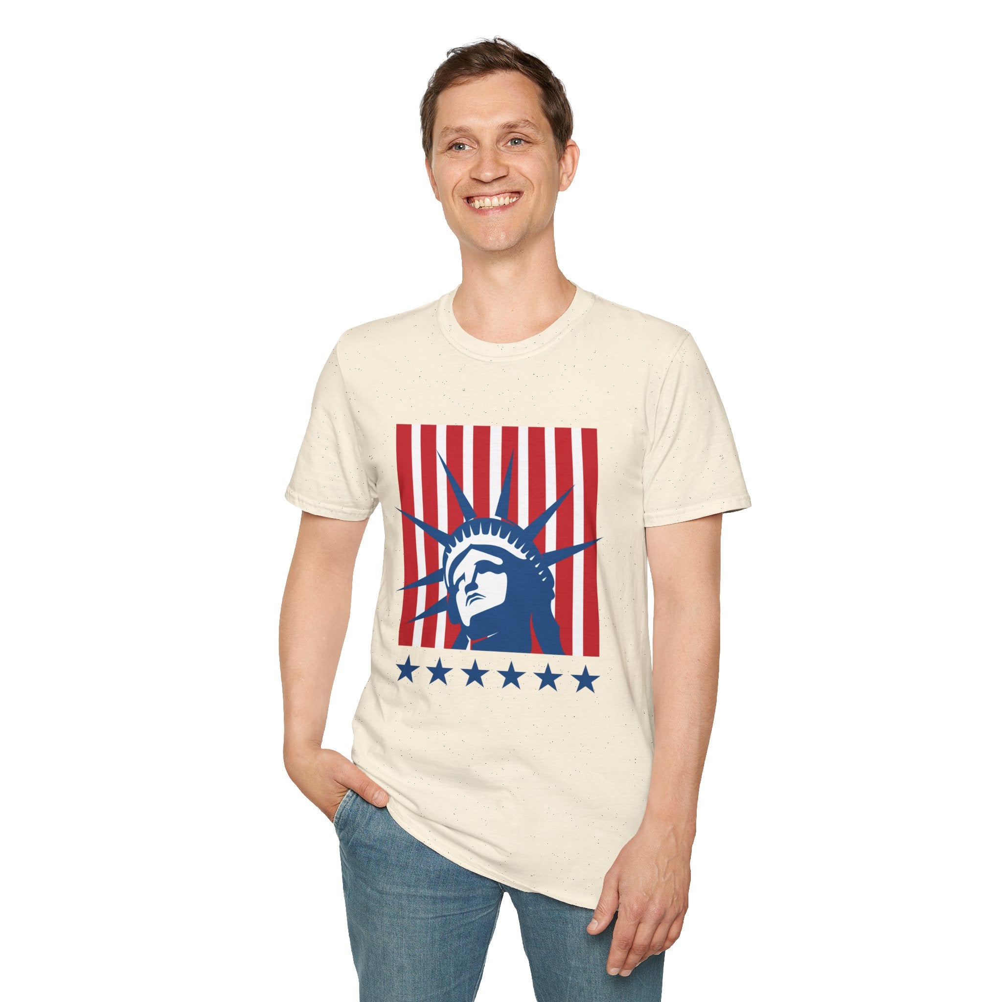 Relaxed Tee for Men & Women- Statue of Liberty