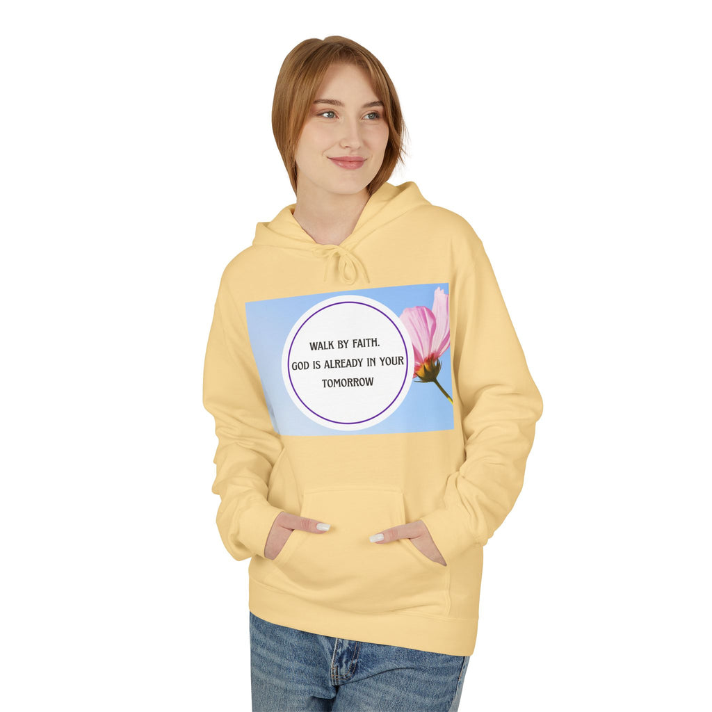 Woman's Midweight  Super Softstyle Fleece Hoodie - Walk by faith